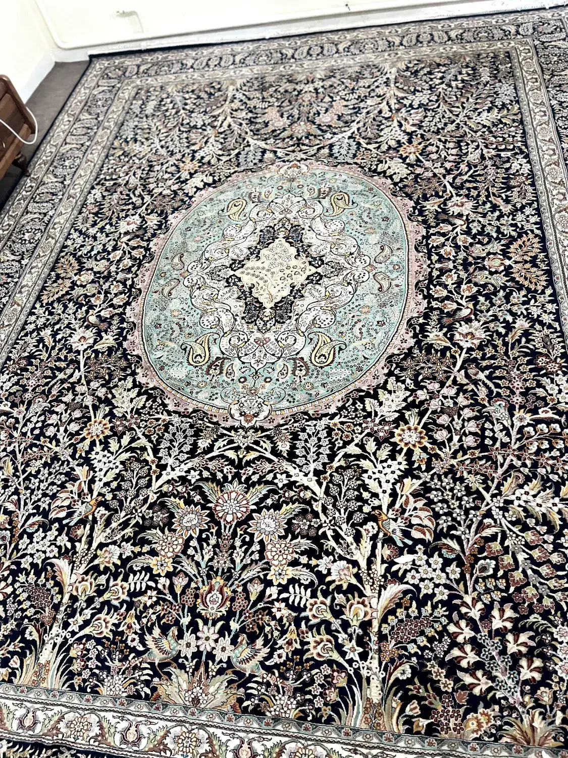 یک جفت فرش دوازده متری  سرمه ای ویک شش متری گردویی|فرش|صفادشت, |دیوار