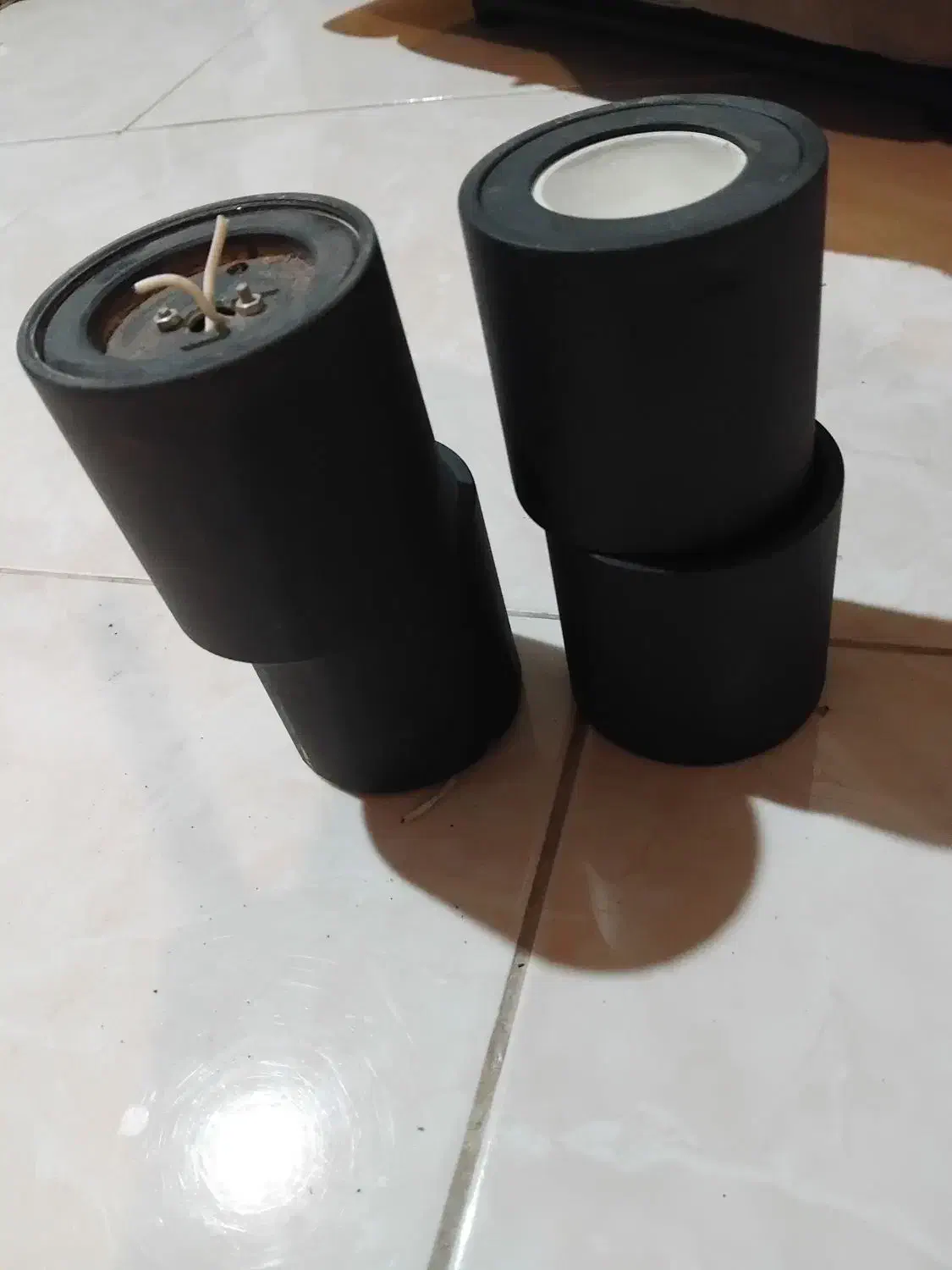 چراغ سیلندری استوانه‌ای روکار ( نما)|لامپ و چراغ|رویان, |دیوار