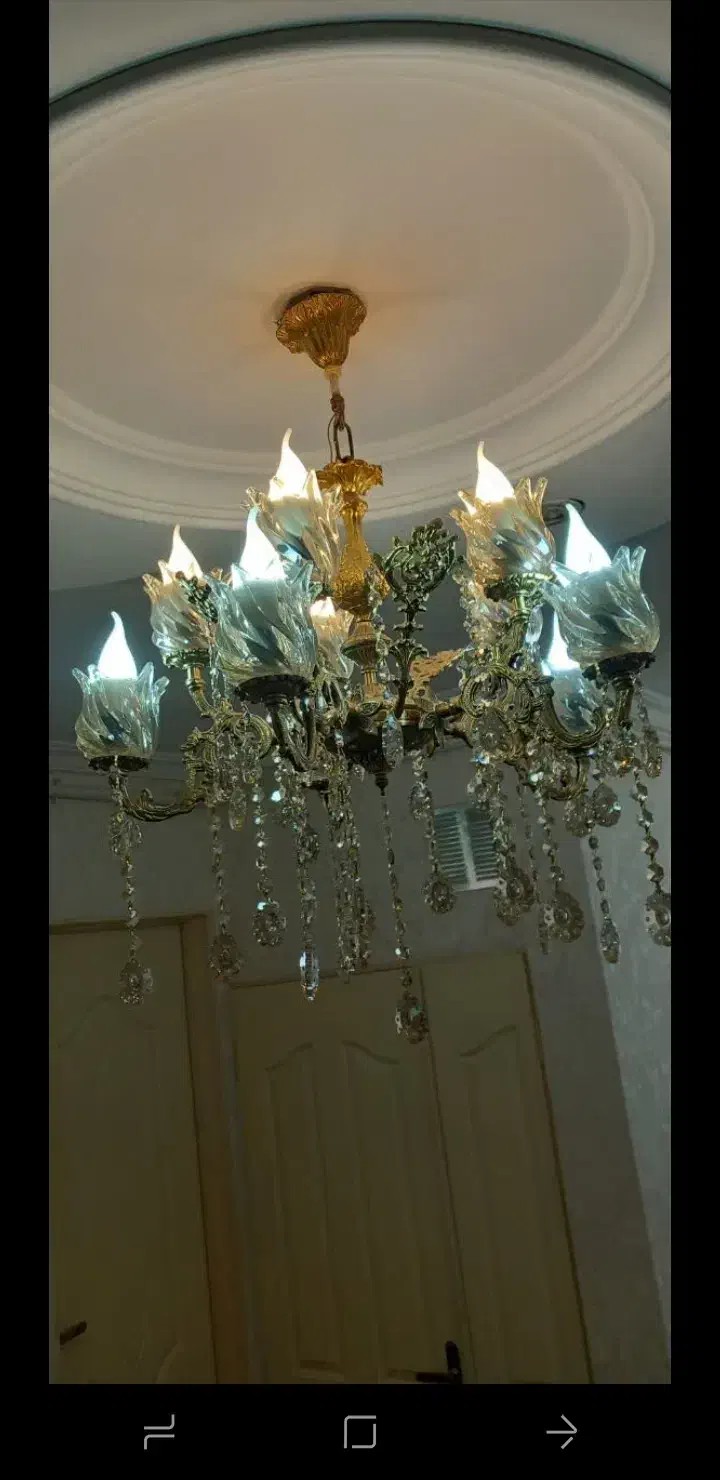 لوستر برنز در حد نو|لوستر و چراغ آویز|زنجان, |دیوار