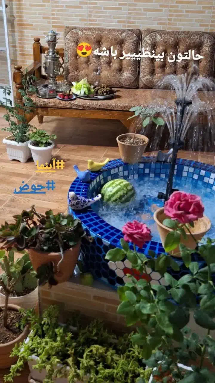 حوض و آبنمای کاشیکاری|صنایع دستی و سایر لوازم تزئینی|قم, کوه سفید|دیوار
