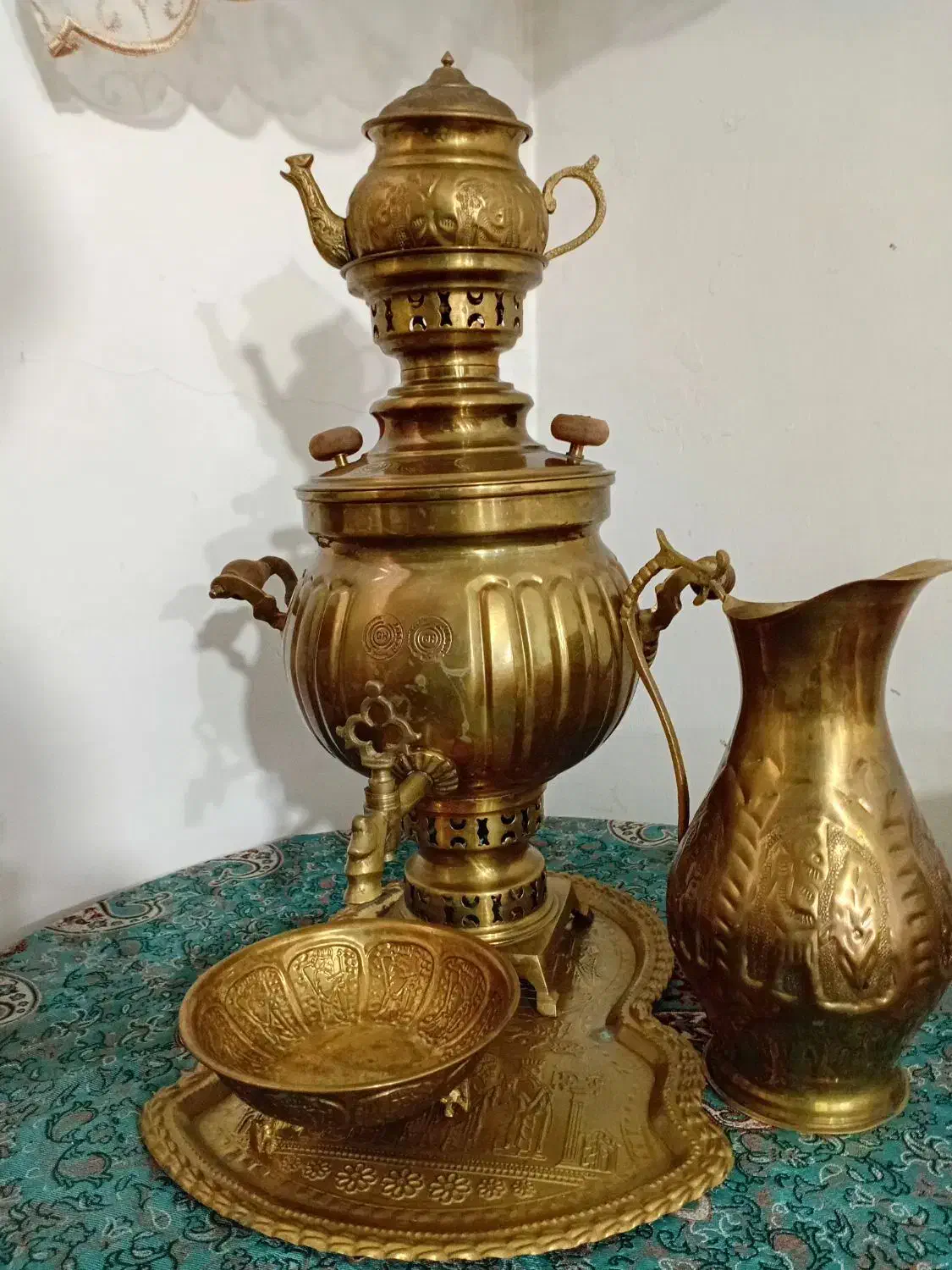 سماور پنج لیتری مسی|کلکسیون اشیاء عتیقه|گرگان, |دیوار