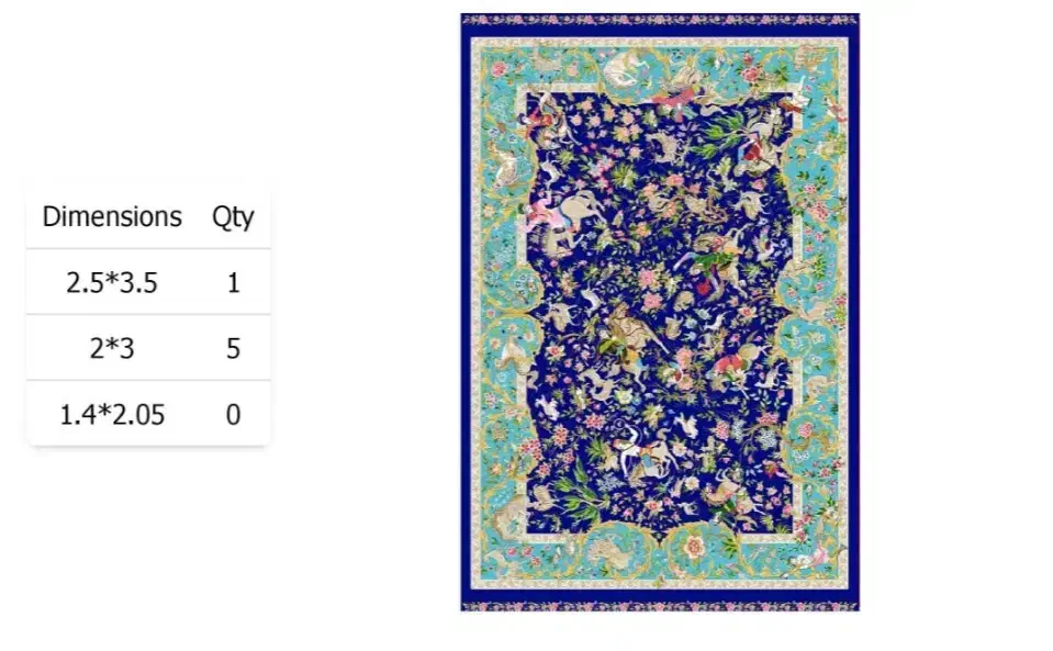 رنگهای چشم نواز فرش ابریشم کد ۱۶۰۰۳۰ اذر فرش تبریز|فرش|ارومیه, |دیوار