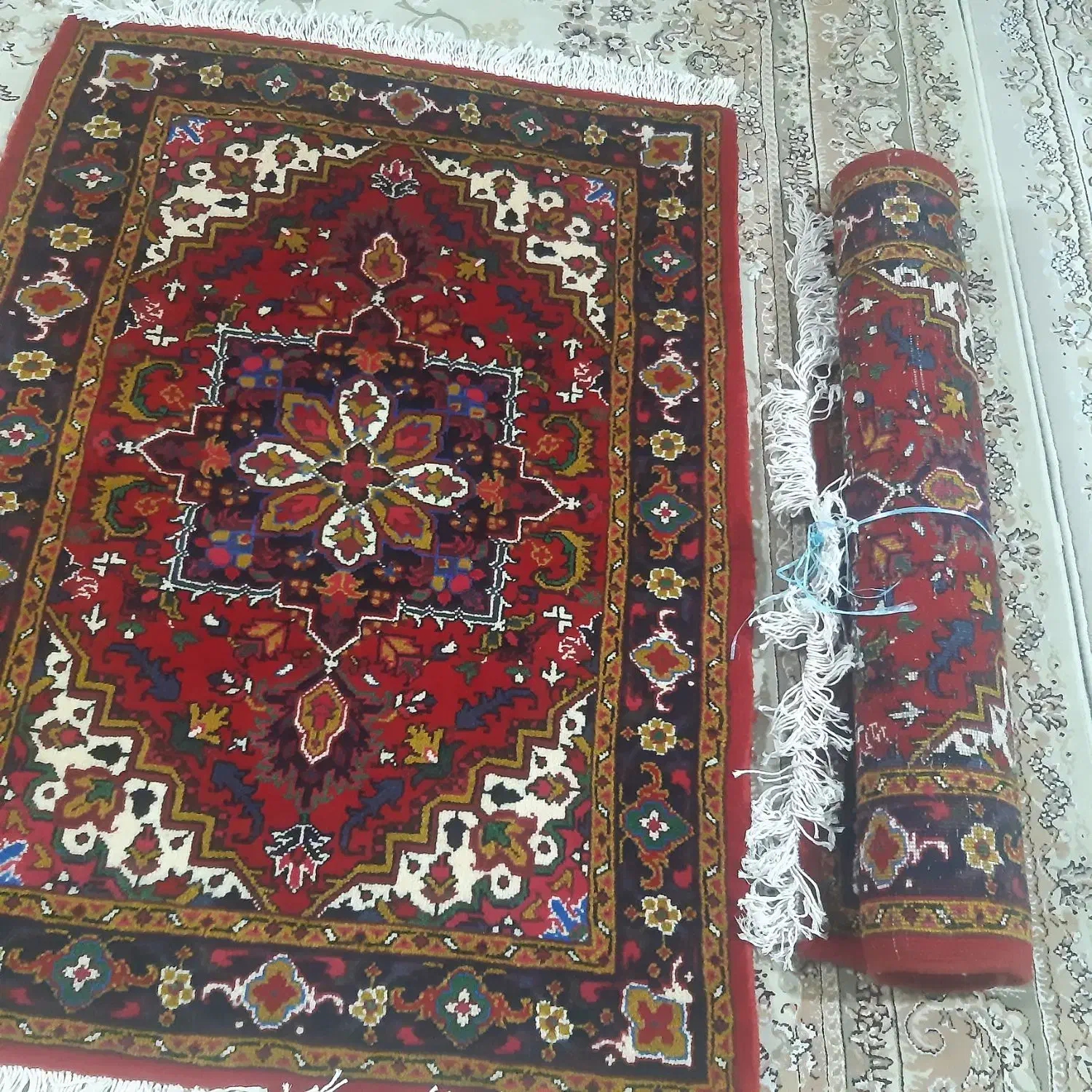 ۱جفت فرش هریس|فرش|قزوین, |دیوار