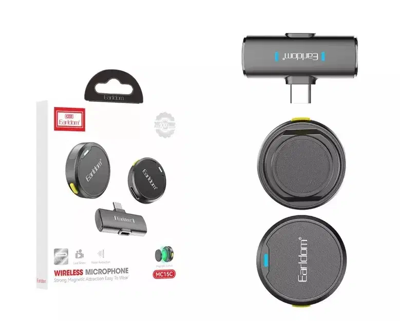 میکروفن حرفه ای بی سیم یقه ای ارلدام|لوازم جانبی موبایل و تبلت|قم, نیروگاه|دیوار