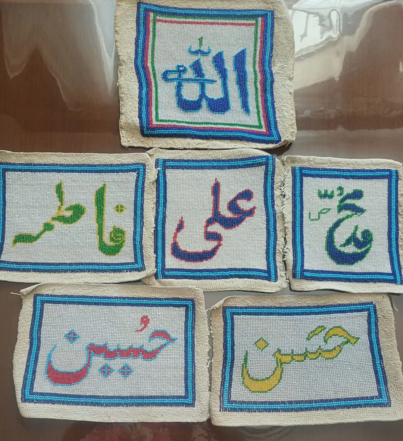 تابلو منجق دوزی عتیقه همون زندانی بافت|تابلو، نقاشی، عکس|تهران, جردن|دیوار