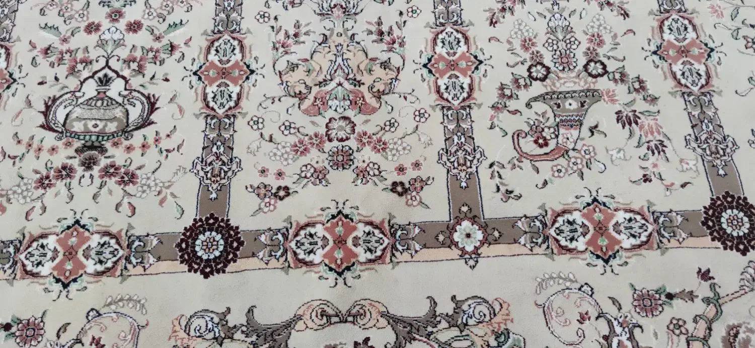 دو عدد فرش 12متری مشهد سالم تمیز تمام نخ|فرش|کاشمر, |دیوار