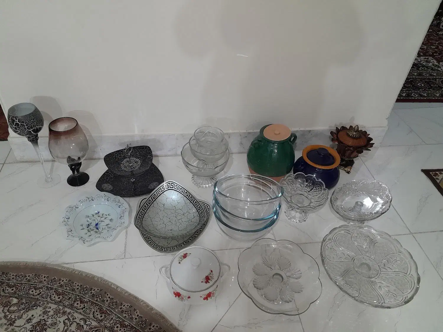 میوه خوری جا شمعی تنگ ماهی قابلمه سفالی نو|ظروف سرو و پذیرایی|اصفهان, خانه اصفهان|دیوار