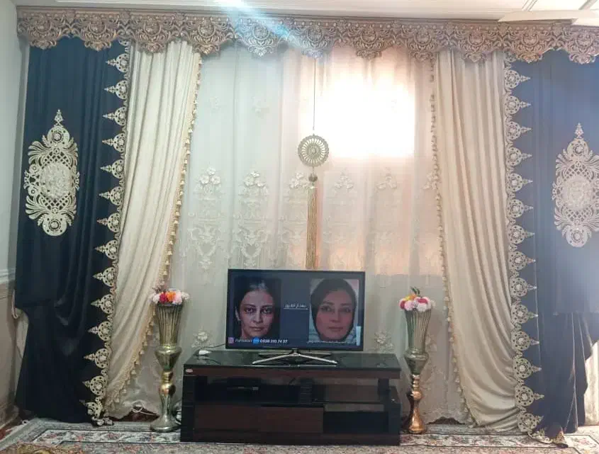 پرده طرح سلطنتی، بدون هیچ گونه آسیب، در حد نو|پرده، رانر، رومیزی|رامهرمز, |دیوار