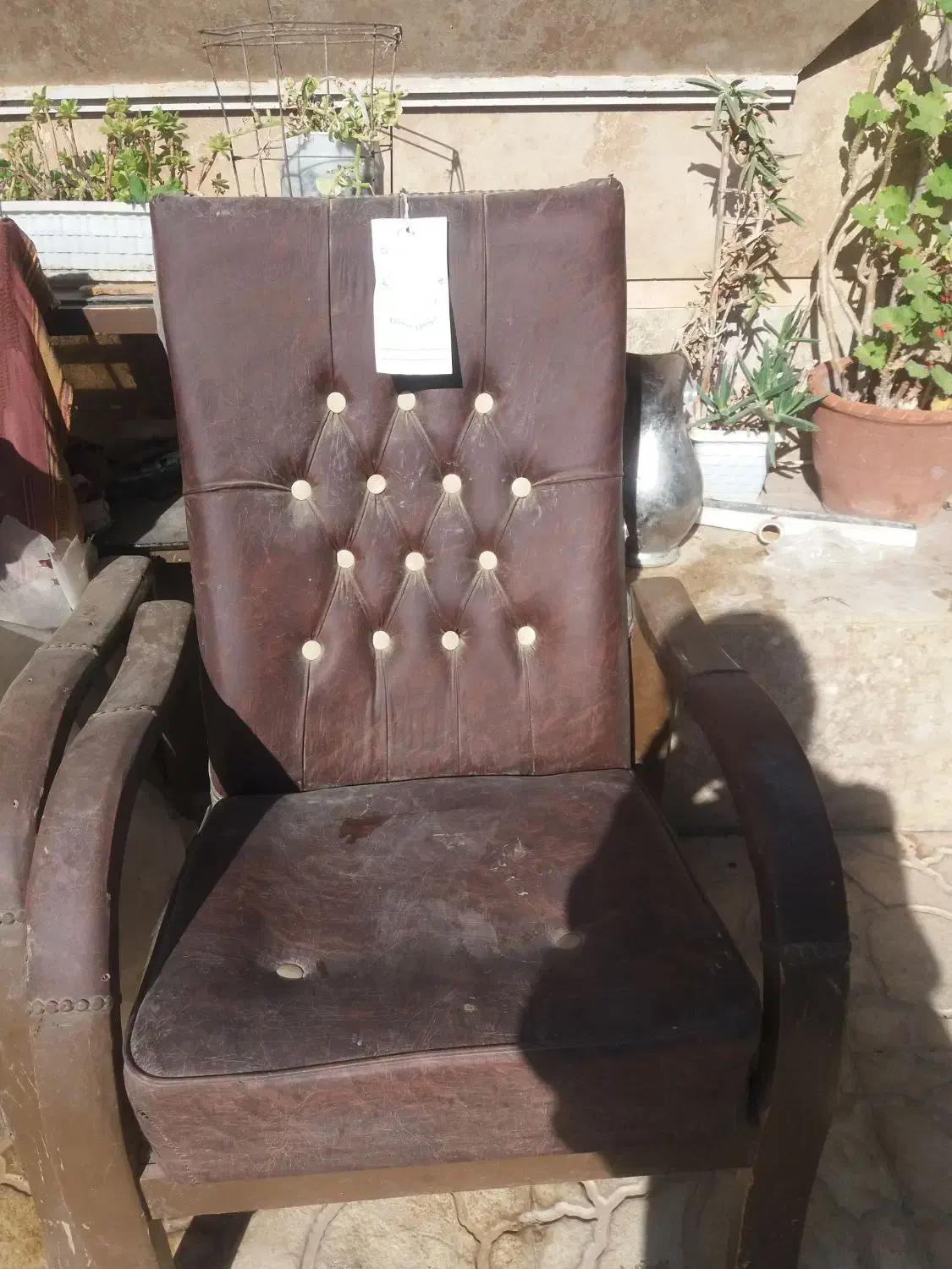 صندلی راحتی چرم خوشنشین|صندلی و نیمکت|مرزنآباد, |دیوار