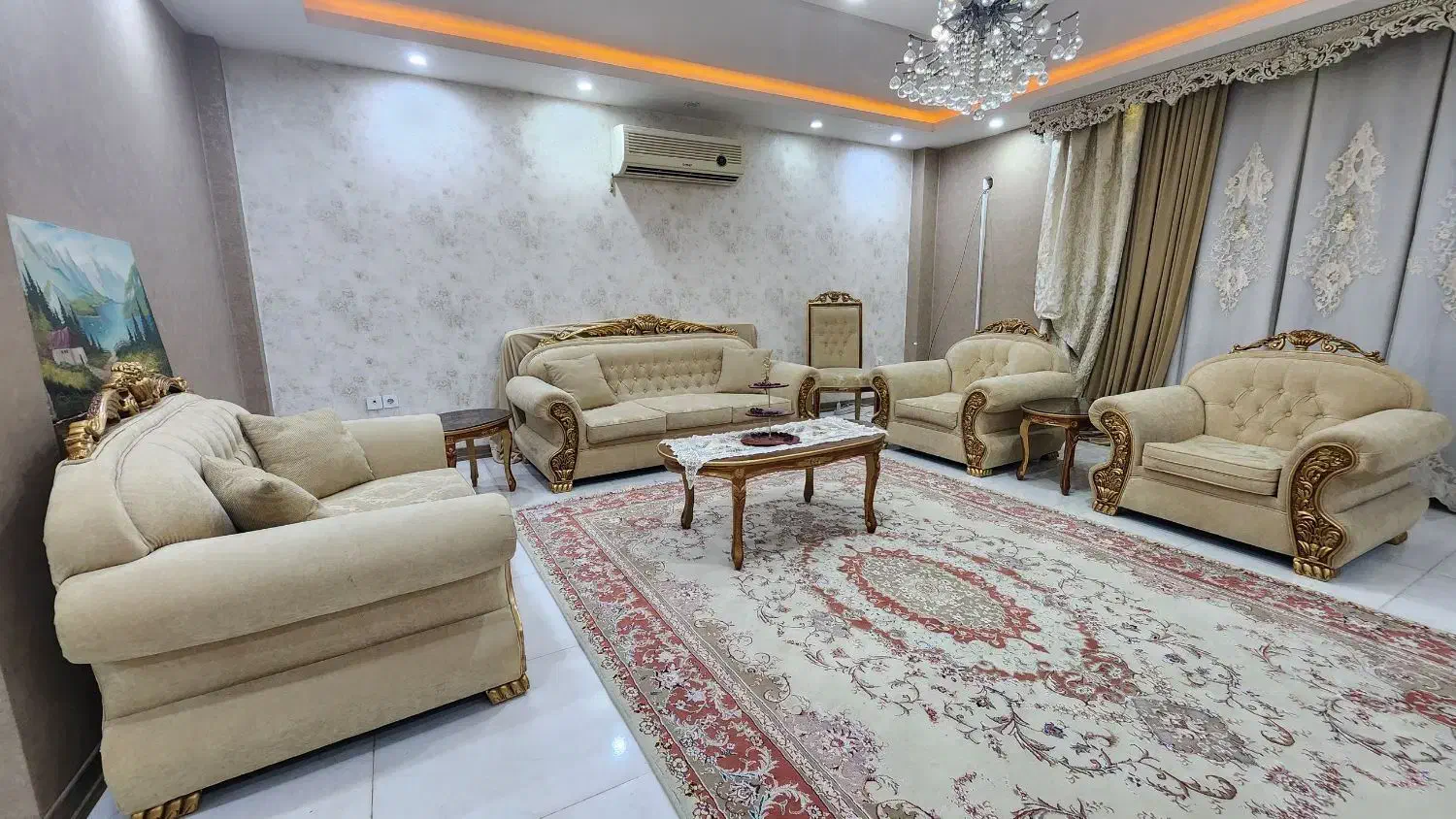 مبل سلطنتی کلاسیک ۷نفره|مبلمان خانگی و میز عسلی|اهواز, کیان اباد|دیوار