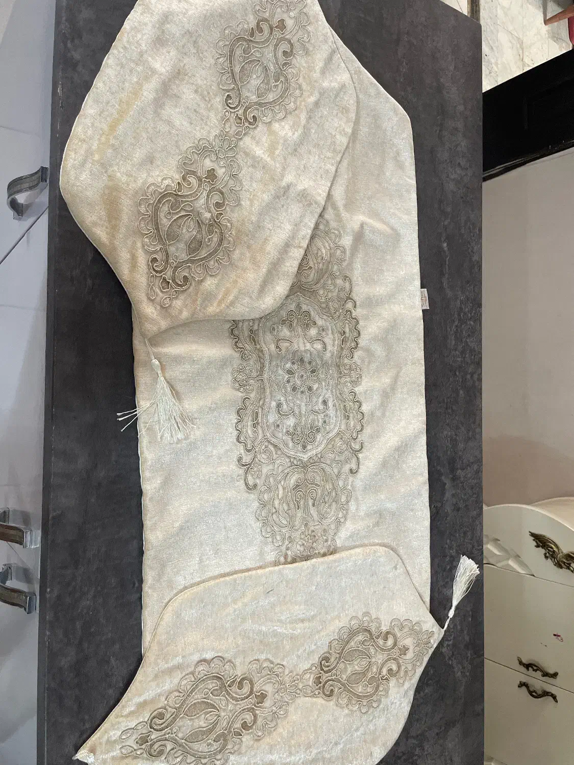 رومیزی سه تیکه شیک درحد نو|پرده، رانر، رومیزی|مشهد, جاهد شهر|دیوار