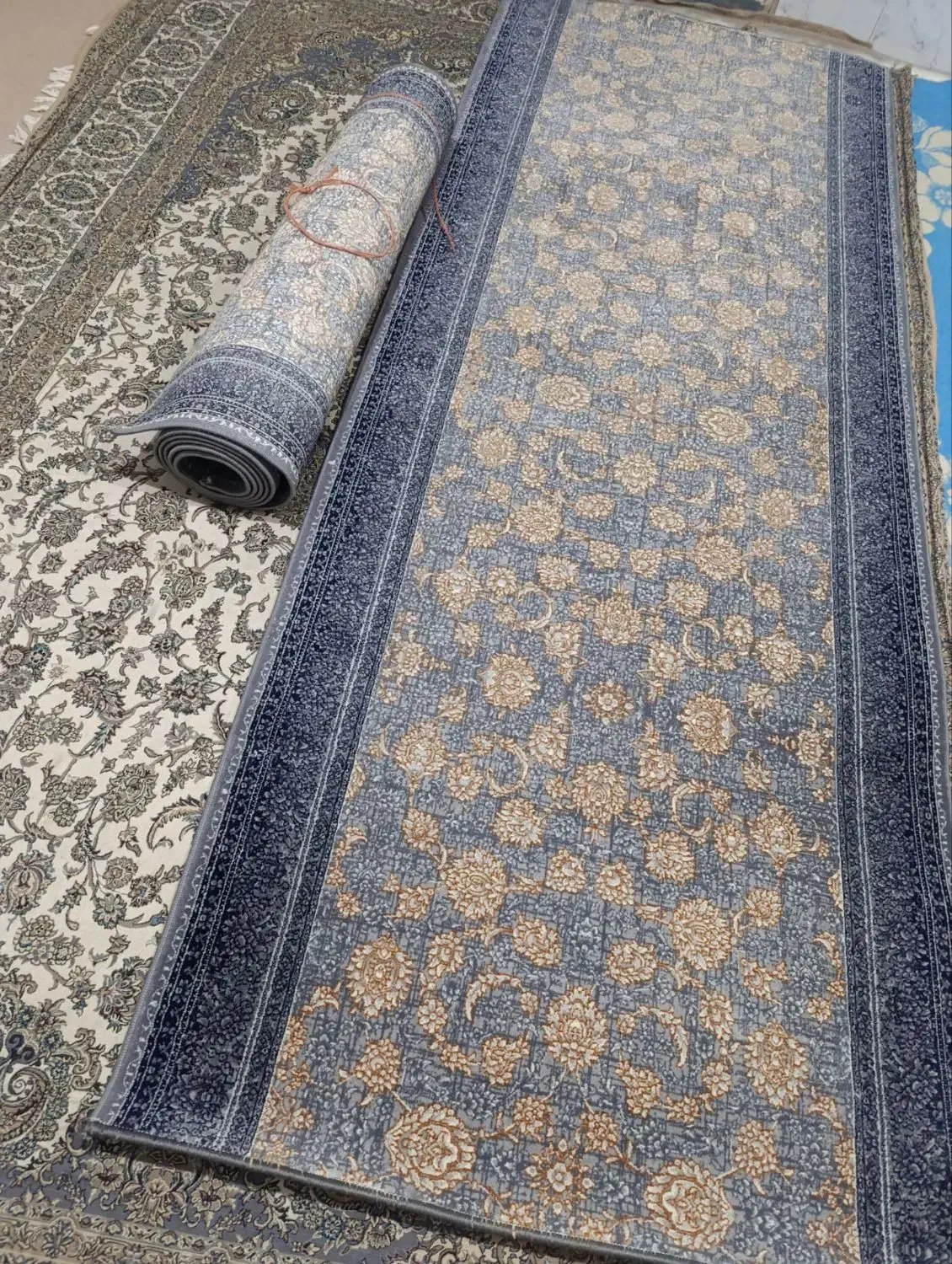 کناره فرش۲تا نونو استفاده نشده طرح نقش جدید|فرش|کرمانشاه, |دیوار