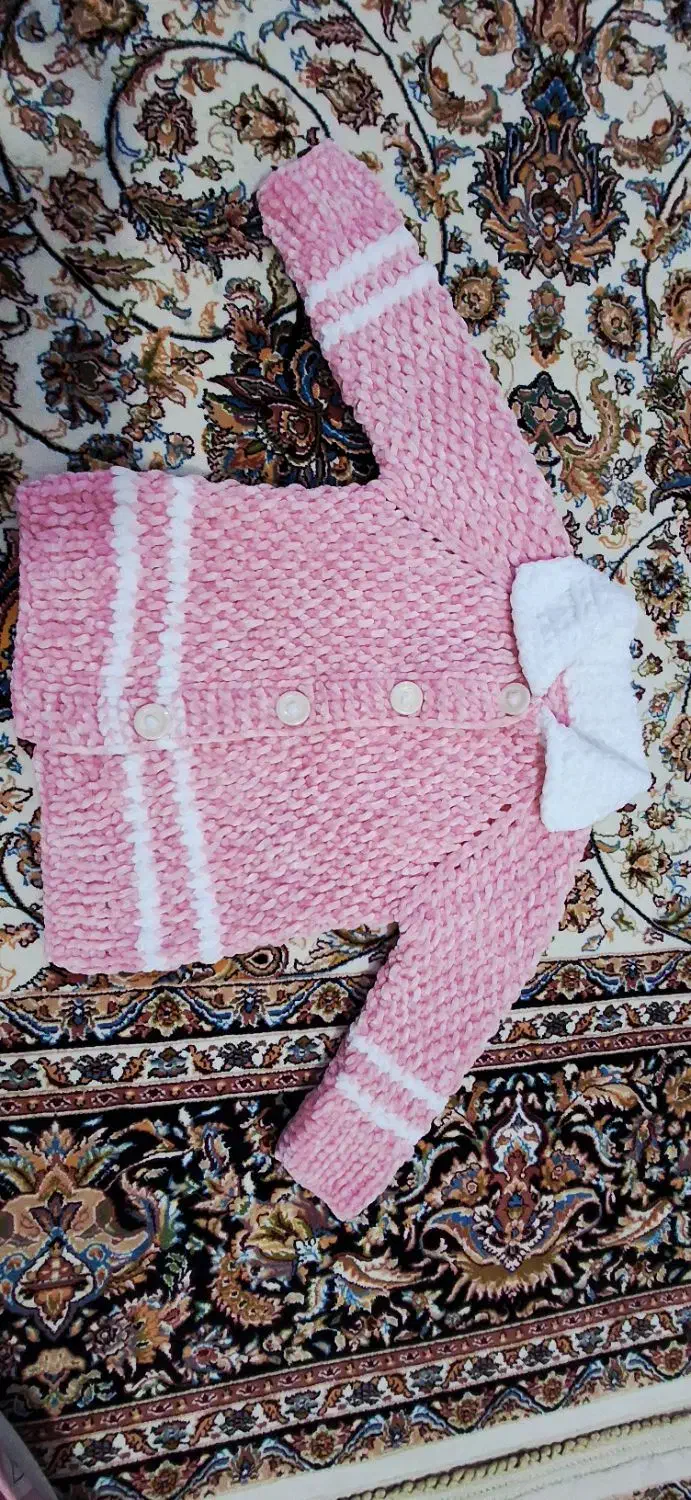 پلیوردخترونه دست بافت|کفش و لباس بچه|قم, شهر قائم|دیوار