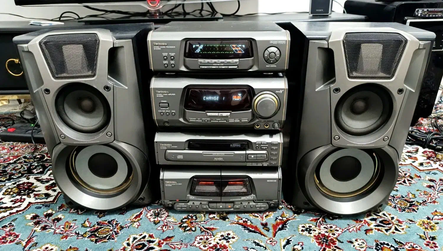 مینی ست 4 طبقه. تکنیکس ژاپن اصل|سیستم صوتی خانگی|سنندج, |دیوار