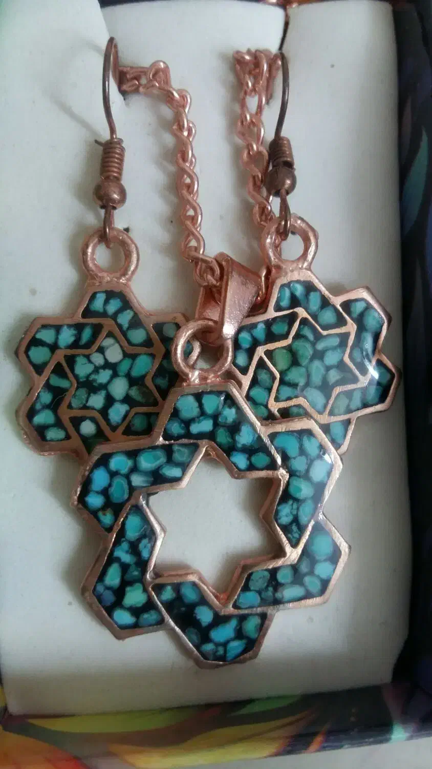 گردنبند و گوشواره مسی|جواهرات|تهران, پاسداران|دیوار