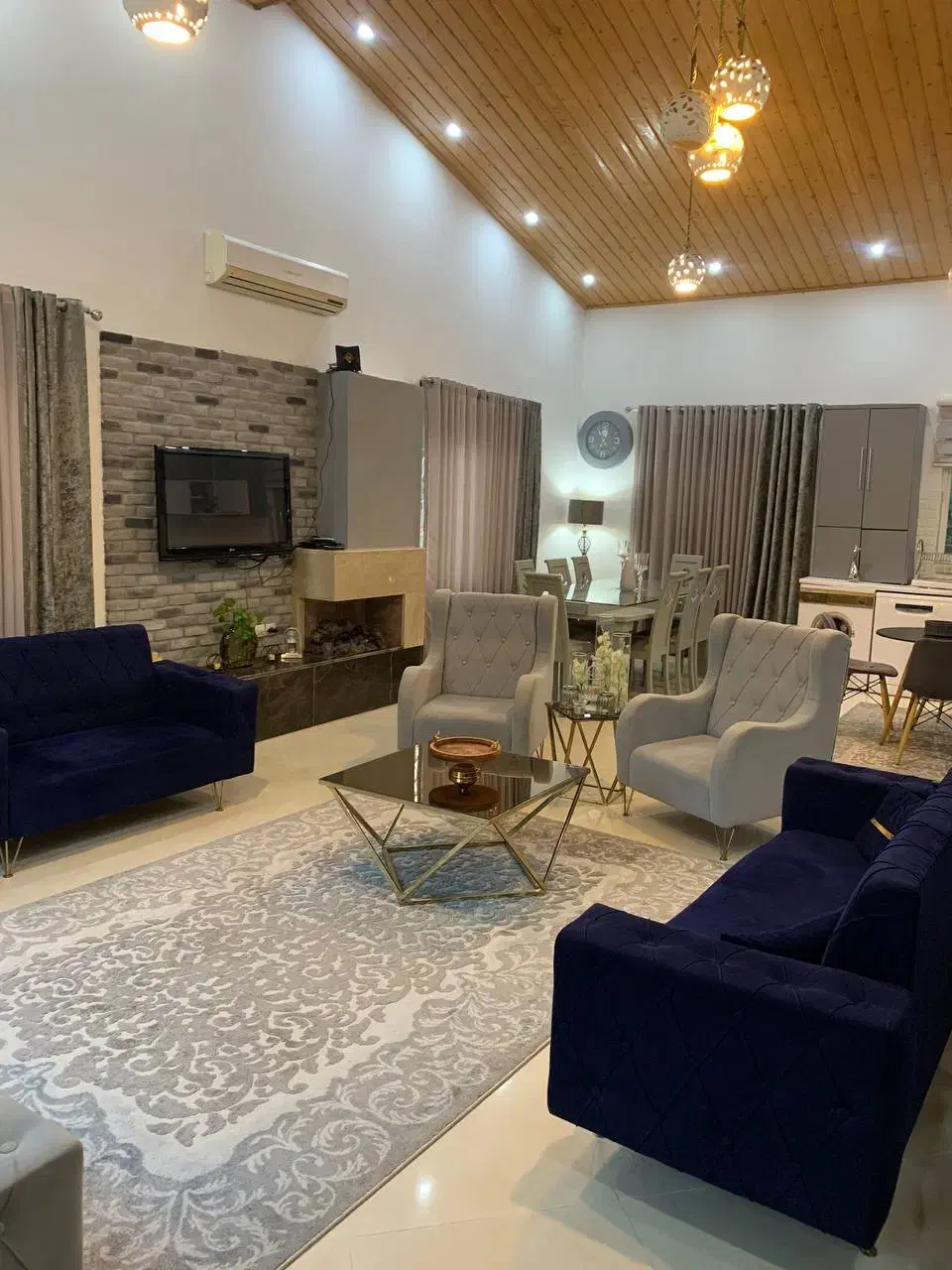 ست مبلمان راحتی ۷نفره با ناهار خوری ۸ نفره|مبلمان خانگی و میز عسلی|نوشهر, |دیوار