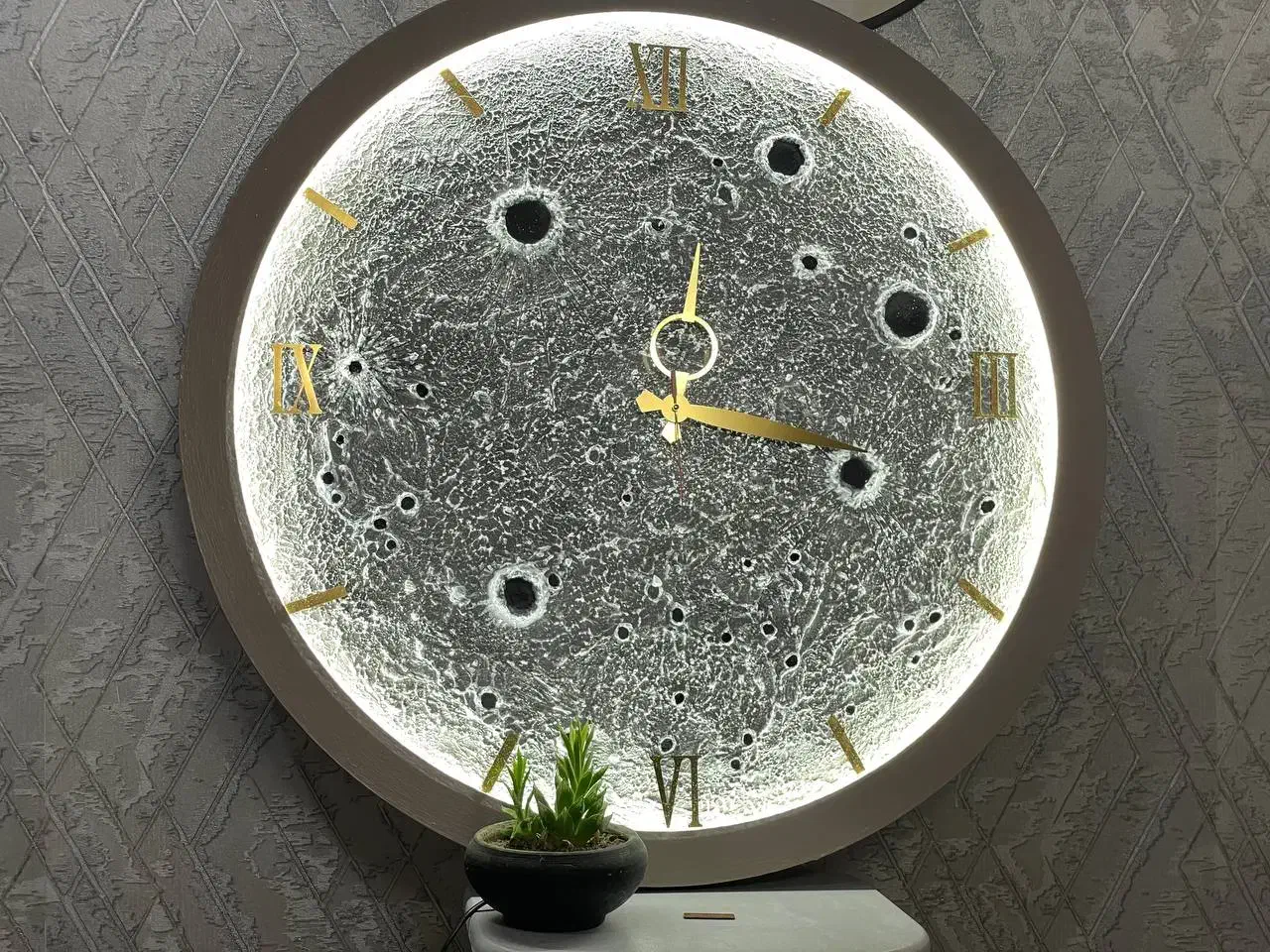 ساعت ماه تکسچر|ساعت دیواری و تزئینی|مشهد, آزادشهر|دیوار