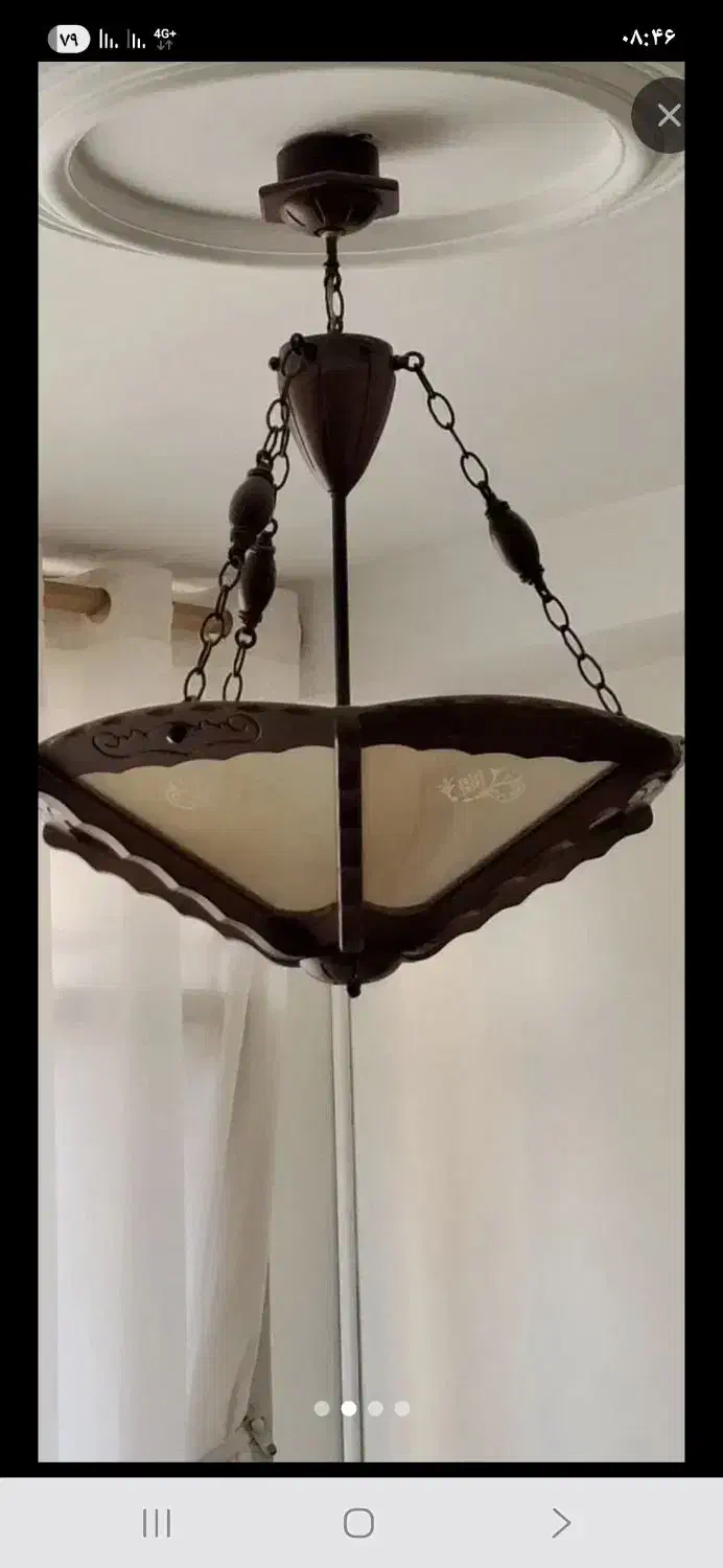 لوستر چوبی|لوستر و چراغ آویز|کرج, شهرک یاس جنوبی|دیوار