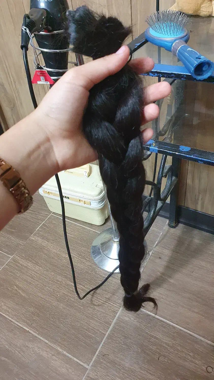 فروش مو مشکی بلند بدون رنگ و تمیز|آرایشی، بهداشتی، درمانی|بافق, |دیوار