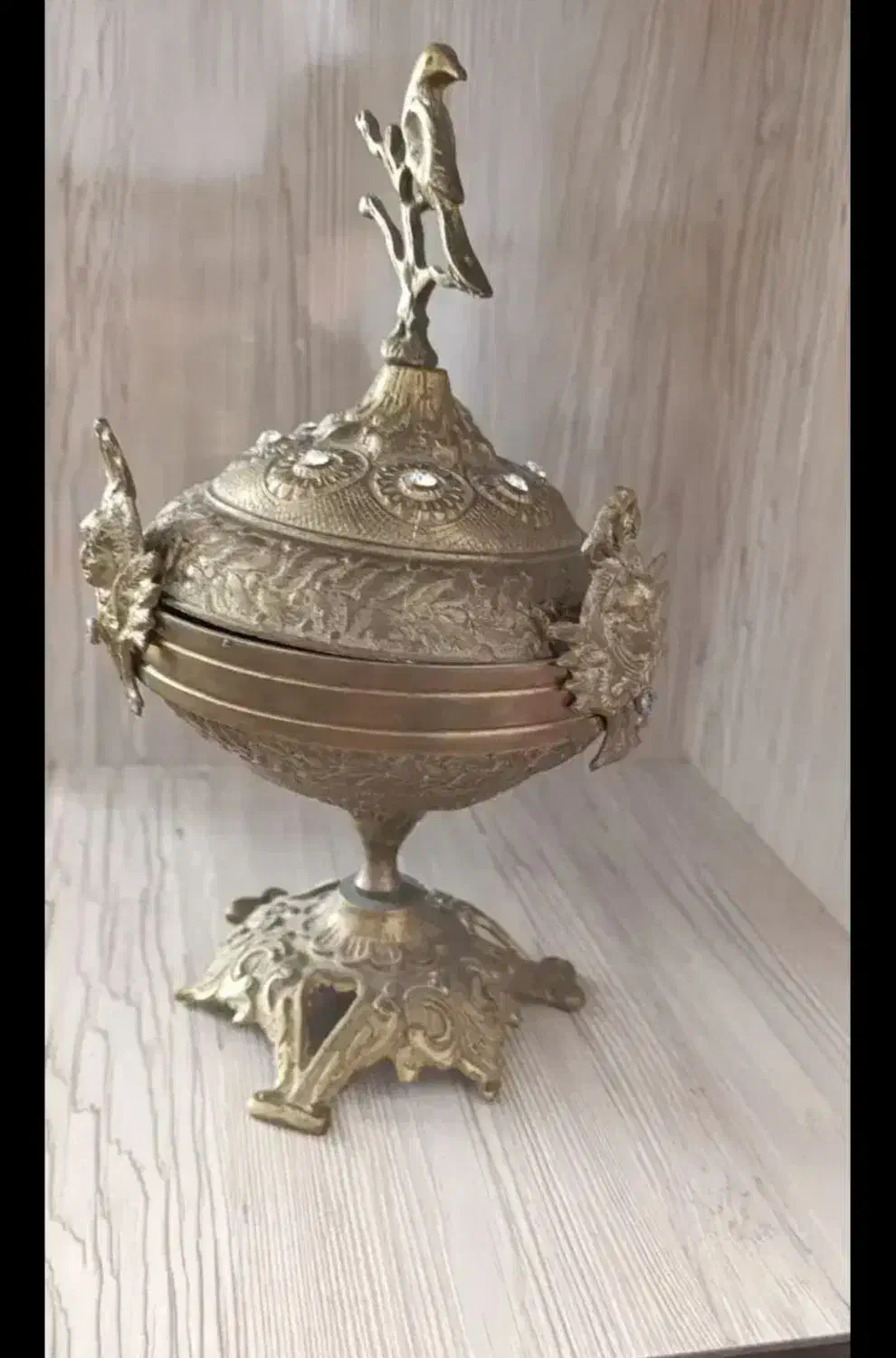 قندان برنز و سه عدد مجسمه دکوری برنز نو|مجسمه، تندیس، ماکت|اردبیل, |دیوار