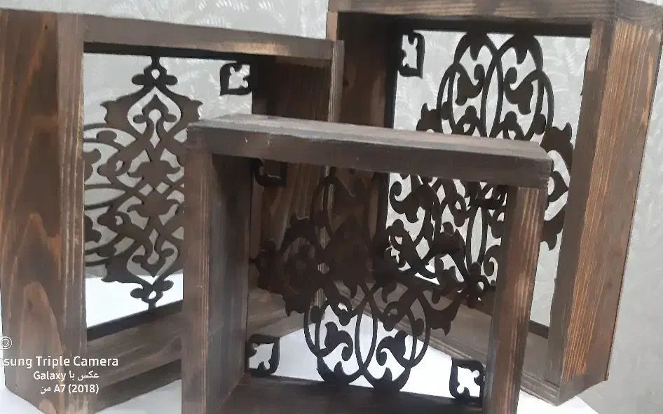 باکس و قاب  دیوارکوب چوبی|کتابخانه، شلف، قفسه‌های دیواری|لاهیجان, شهید آوینی|دیوار