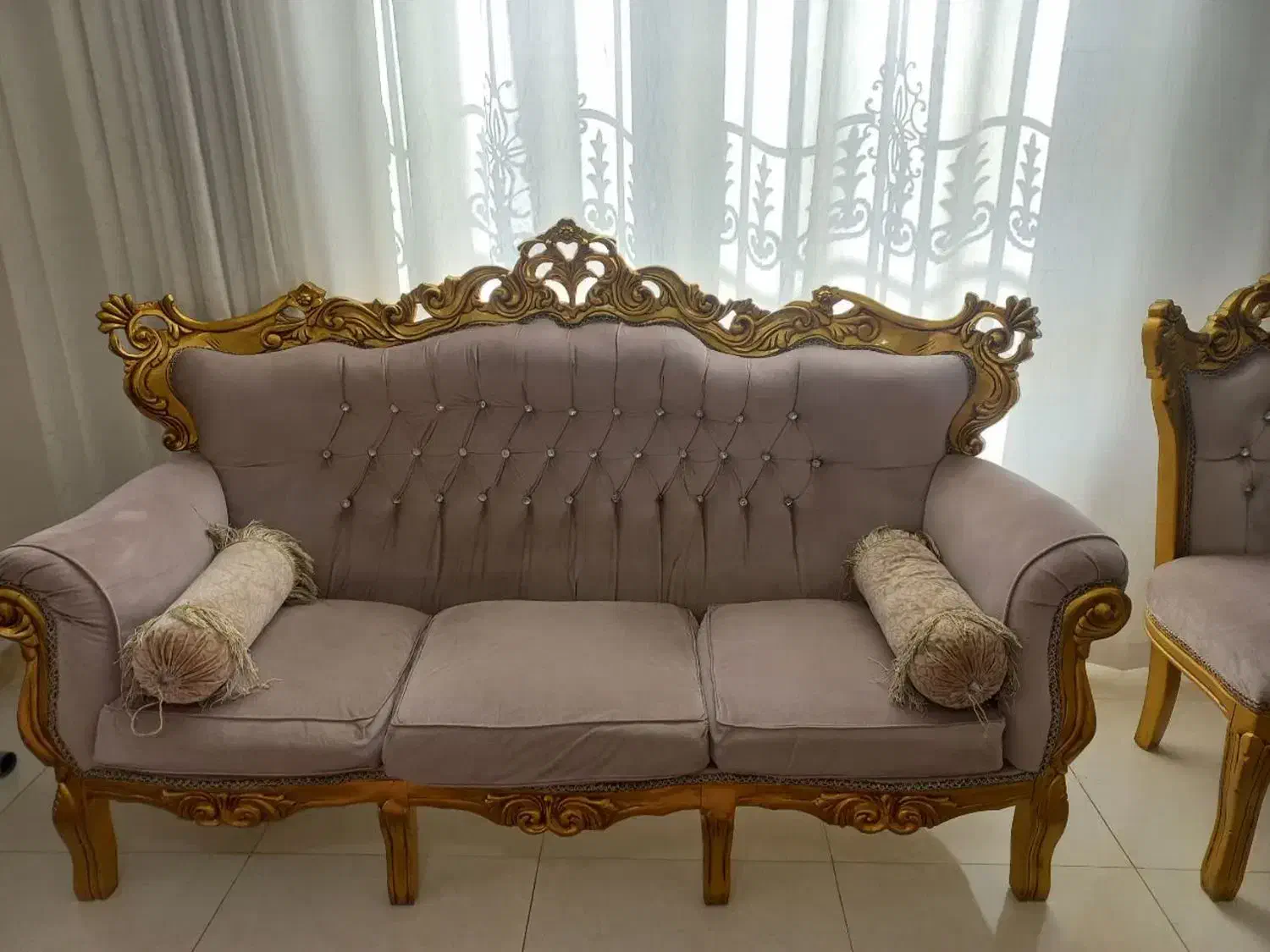 مبلمان استیل و سلطنتی 13 نفره فروش فوری|مبلمان خانگی و میز عسلی|اسلام‌شهر, شهرک واوان|دیوار