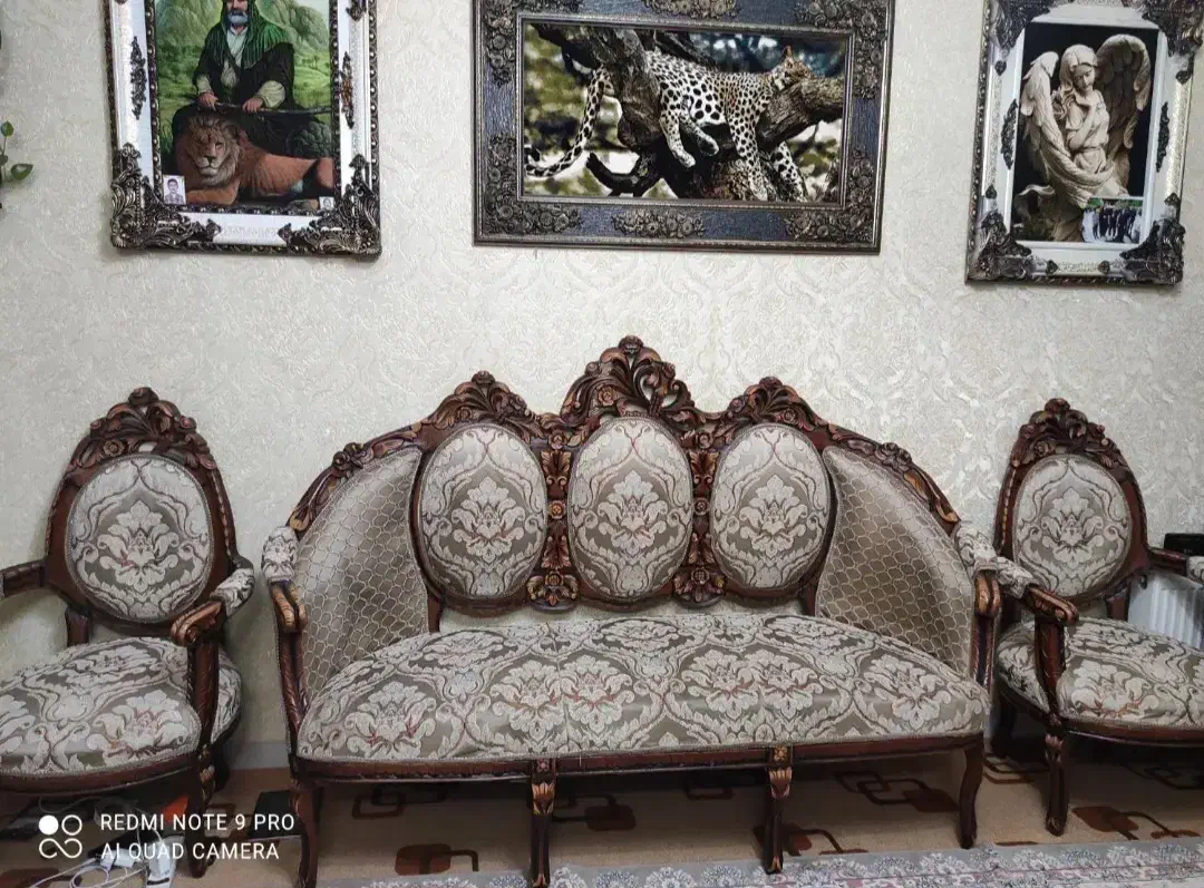 مبل سلطنتی ۹نفره|مبلمان خانگی و میز عسلی|قم, پردیسان|دیوار
