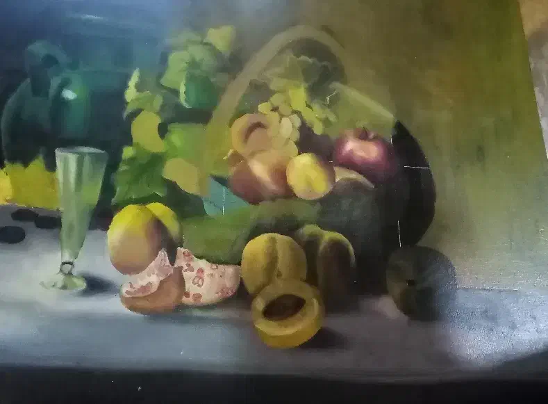 نقاشی سبد میوه با ابرنگ|تابلو، نقاشی، عکس|ملارد, |دیوار