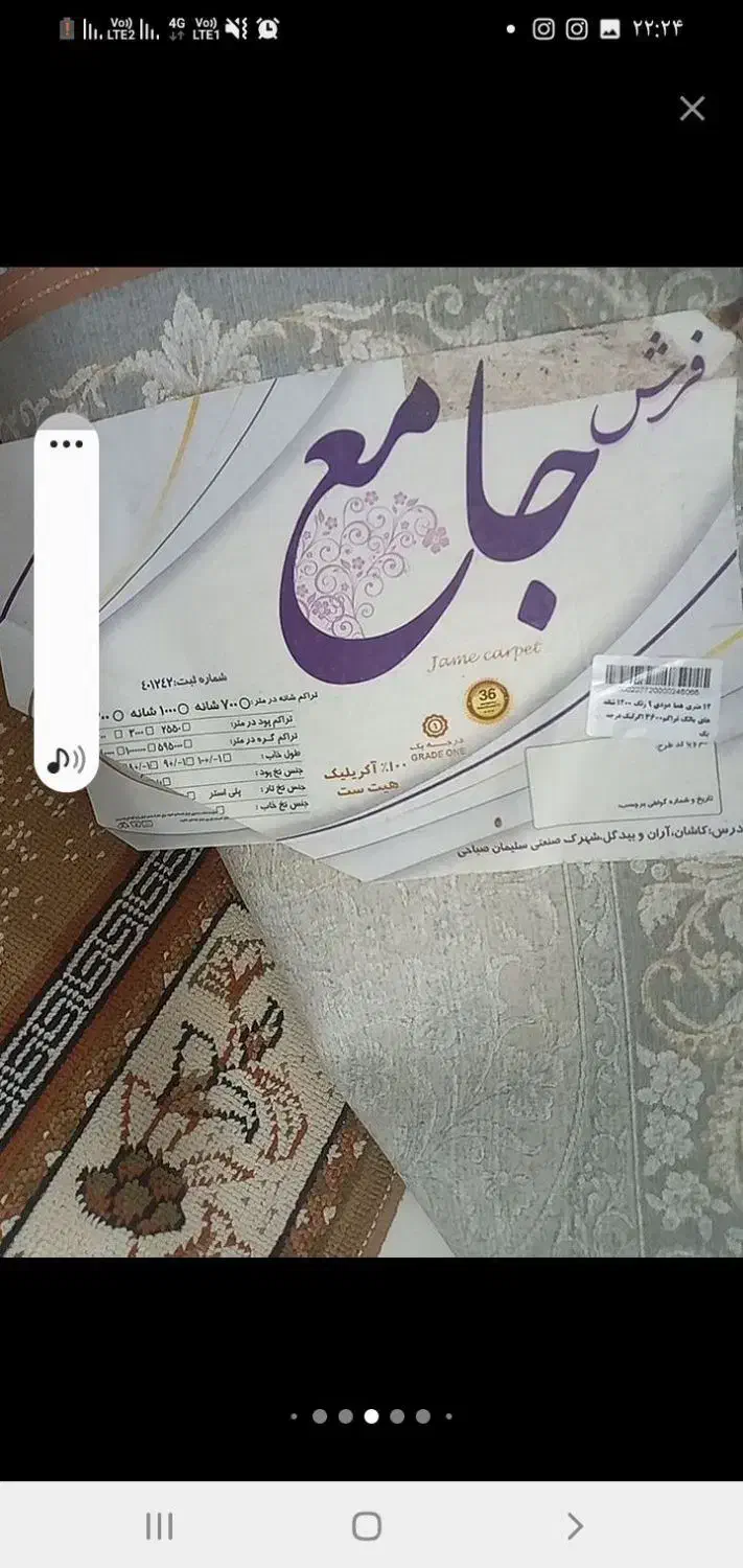 قالی گل برجسته|فرش|بجنورد, |دیوار