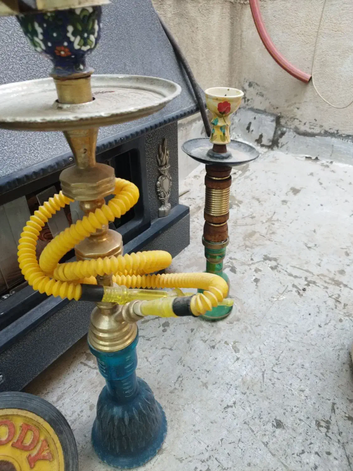 دوعدد قلیان سالم برنجی و چوبی|کلکسیون و سرگرمی|تهران, مسعودیه|دیوار