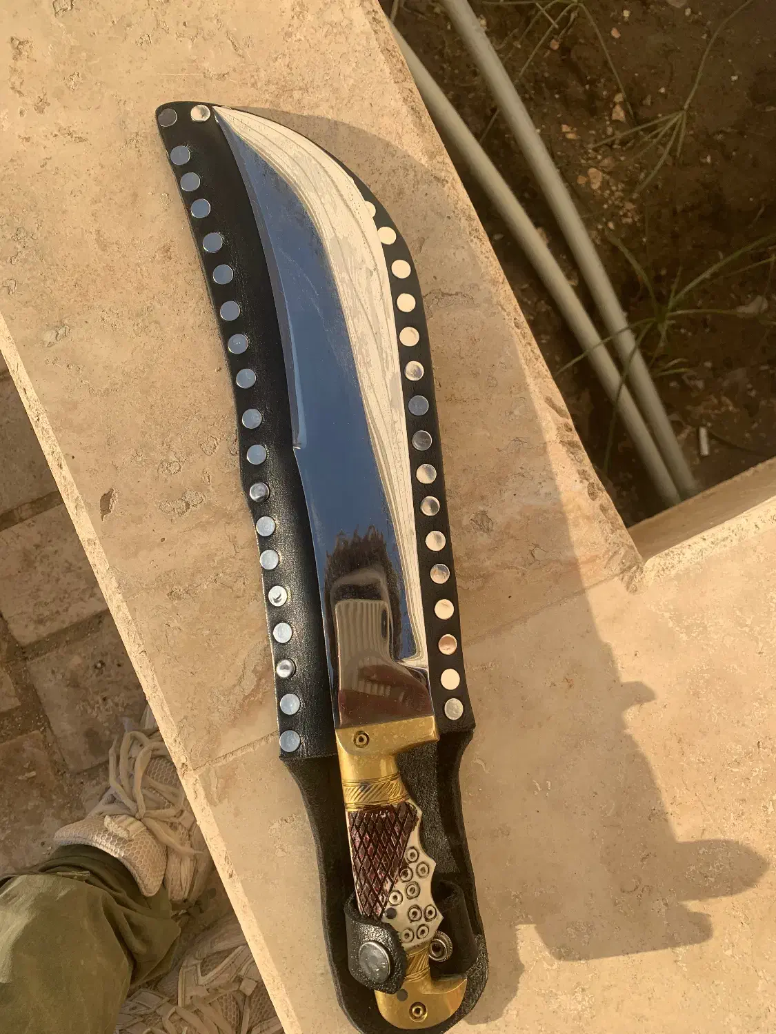 چاقو ترکمنی ۴۰ سانتی|کلکسیون اشیاء عتیقه|گنبد کاووس, |دیوار