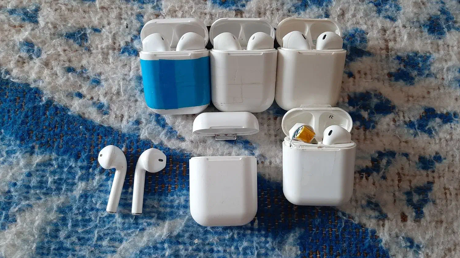 5 تا ایرپاد هندزفری بلوتوث فقط باطریشون خوابیده|پخشکننده همراه|تبریز, |دیوار