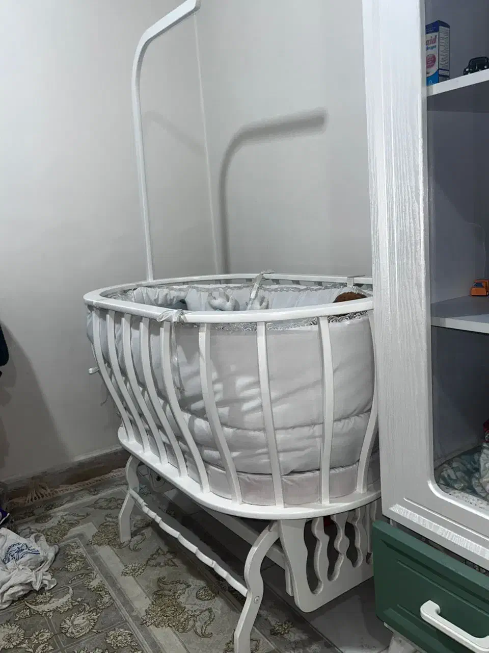 گهواره نوزاد  نو نو  اصلا استفاده نشده|تخت و صندلی بچه|اهواز, کیانپارس |دیوار