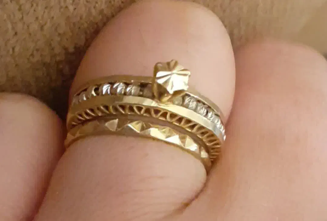 حلقه و پشت حلقه و انگشتر طلا|جواهرات|بیرجند, |دیوار