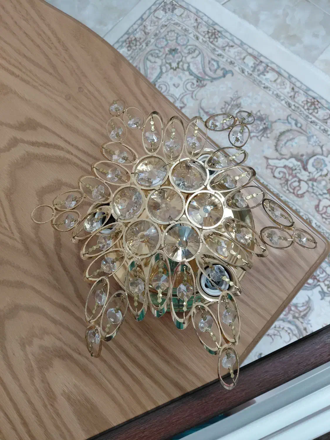 چراغ خواب دیواری سه شعله دون کریستال طرح ستاره|چراغ خواب و آباژور|کرج, حیدرآباد|دیوار