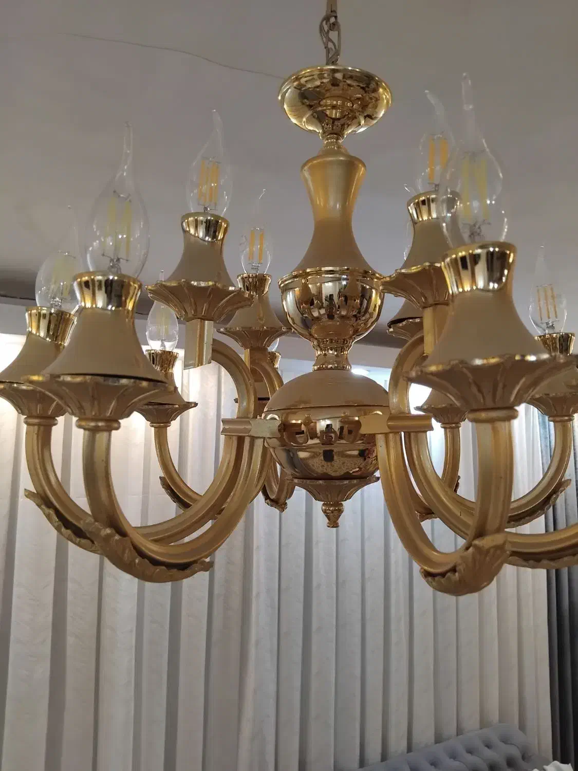 لوستر روکش طلا|لوستر و چراغ آویز|مشهد, نوید|دیوار