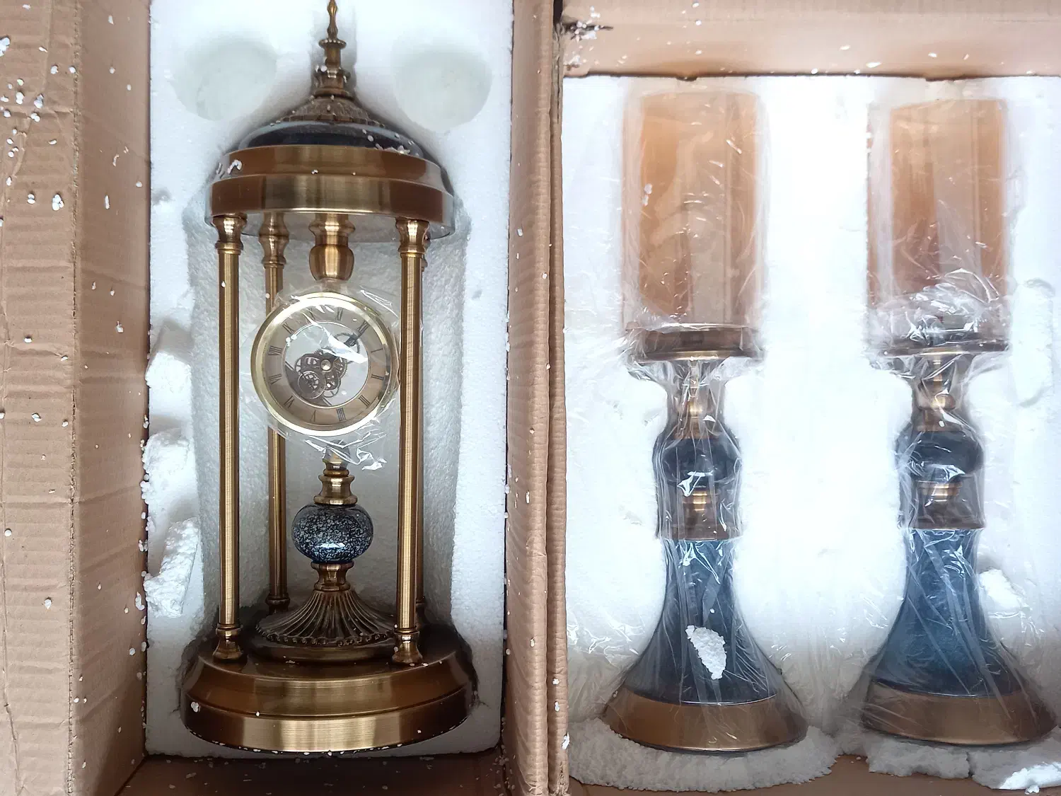 ساعت شمعدون اکبند|ساعت دیواری و تزئینی|هشتگرد, شهرک اداری|دیوار