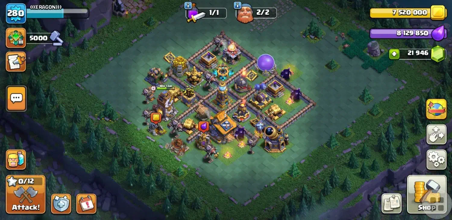 اکانت کلش آف کلنز  ۱۷ فول فول مکث|کنسول، بازی ویدئویی و آنلاین|قزوین, |دیوار