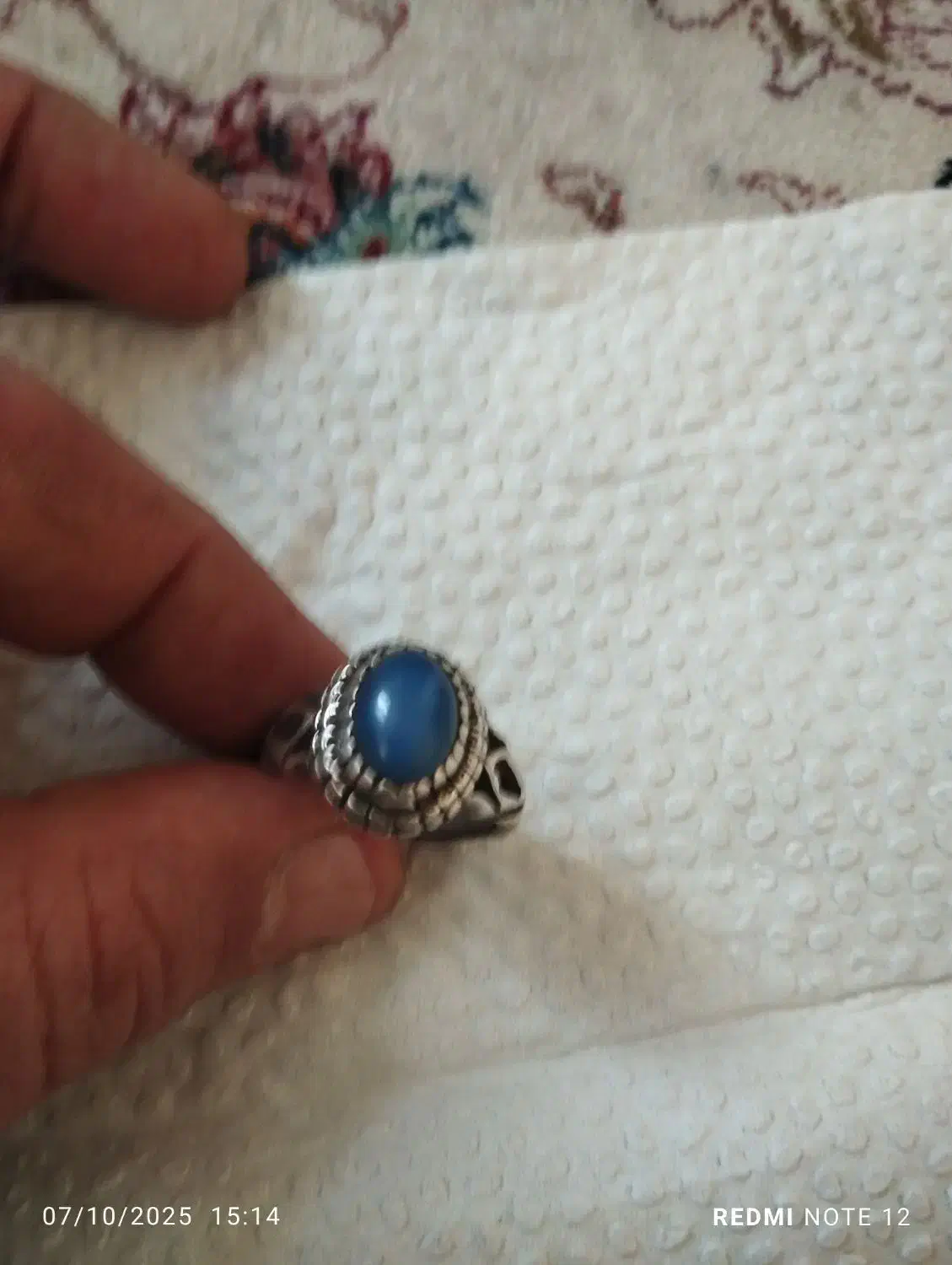 انگشتر نقره نگین آبی|جواهرات|فردیس, شهرک وحدت|دیوار