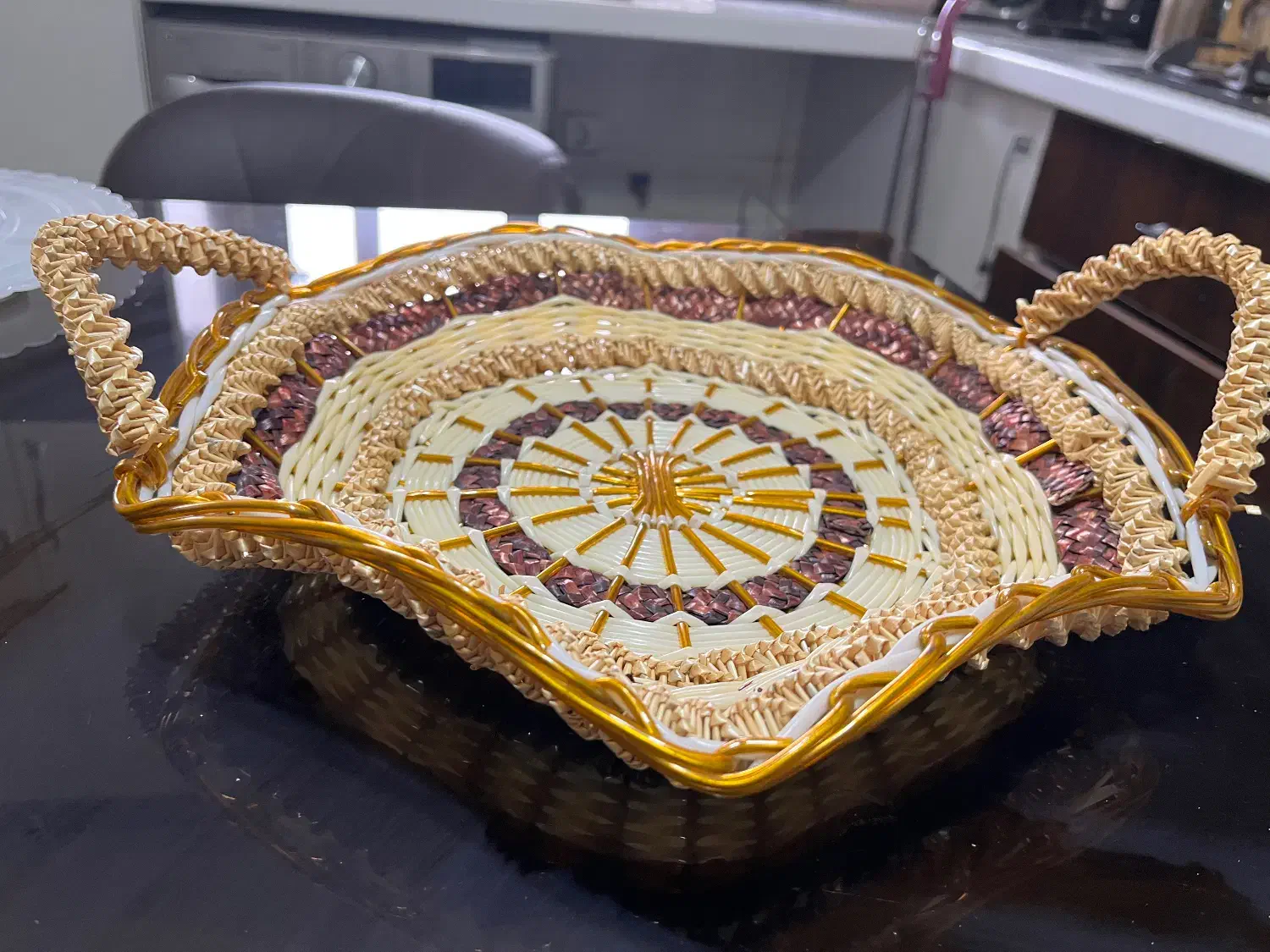 سبد حصیری|صنایع دستی و سایر لوازم تزئینی|اصفهان, پوریای ولی|دیوار