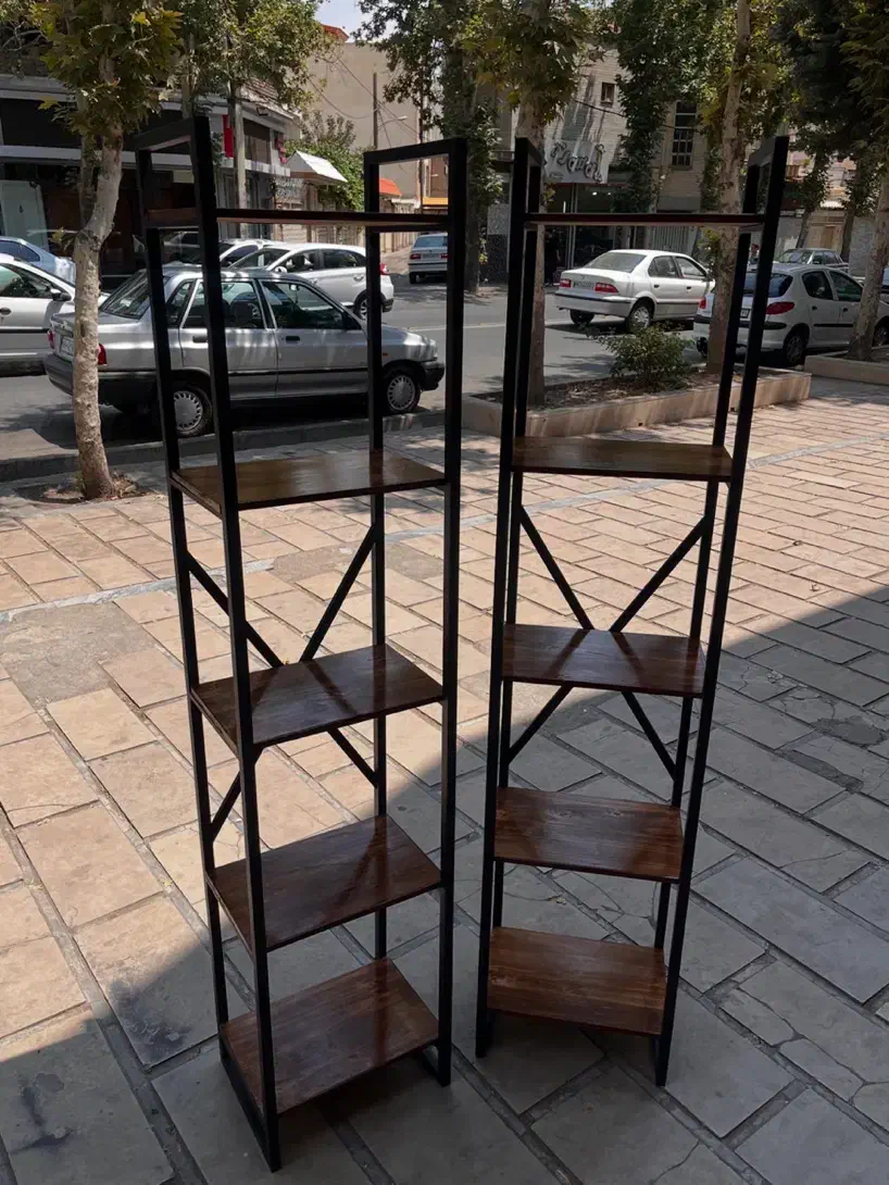 استند چوب و فلز|کتابخانه، شلف، قفسه‌های دیواری|بروجرد, |دیوار