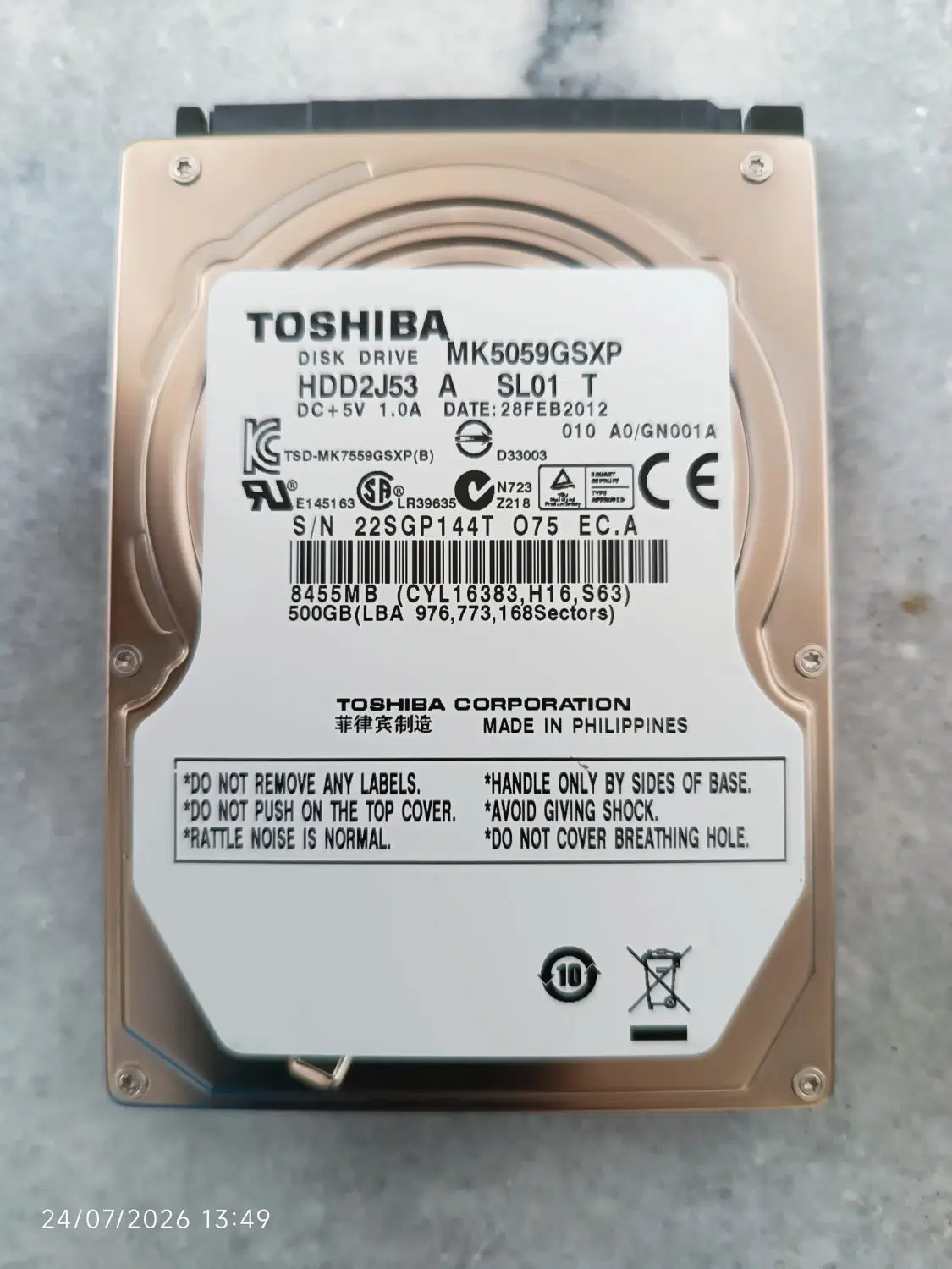 HDD 500 GIG|قطعات و لوازم جانبی رایانه|مراغه, |دیوار