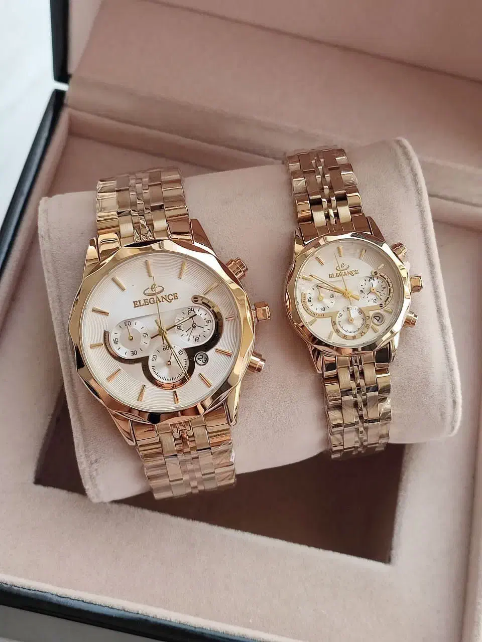 ساعت ست الگانس عروس دامادی سه موتورفعال استیل توپر|ساعت|تبریز, |دیوار