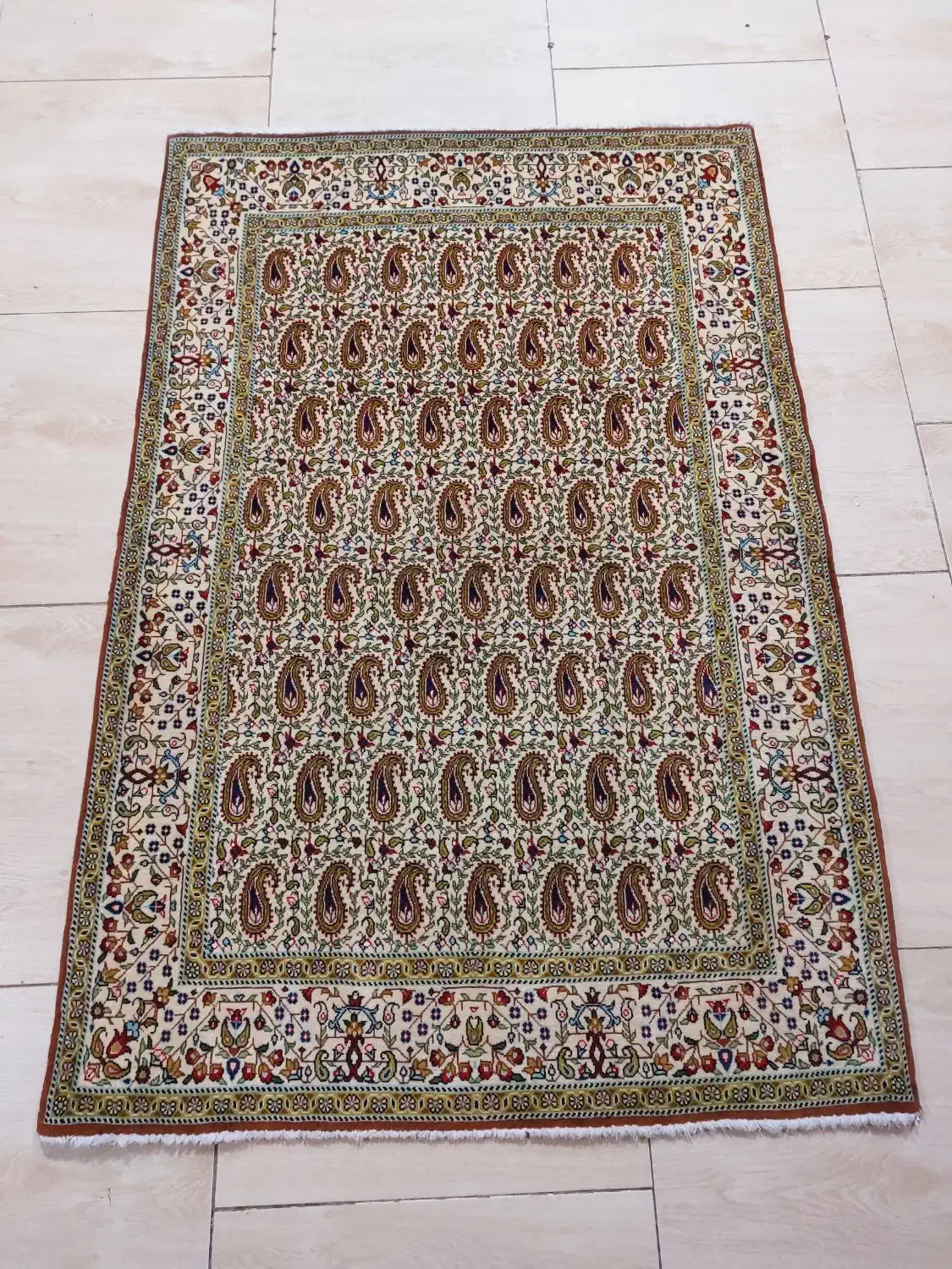 فرش دستباف زرع ونیم قم طرح بته ،تخفیف بلک فرایدی|فرش|تهران, بازار|دیوار