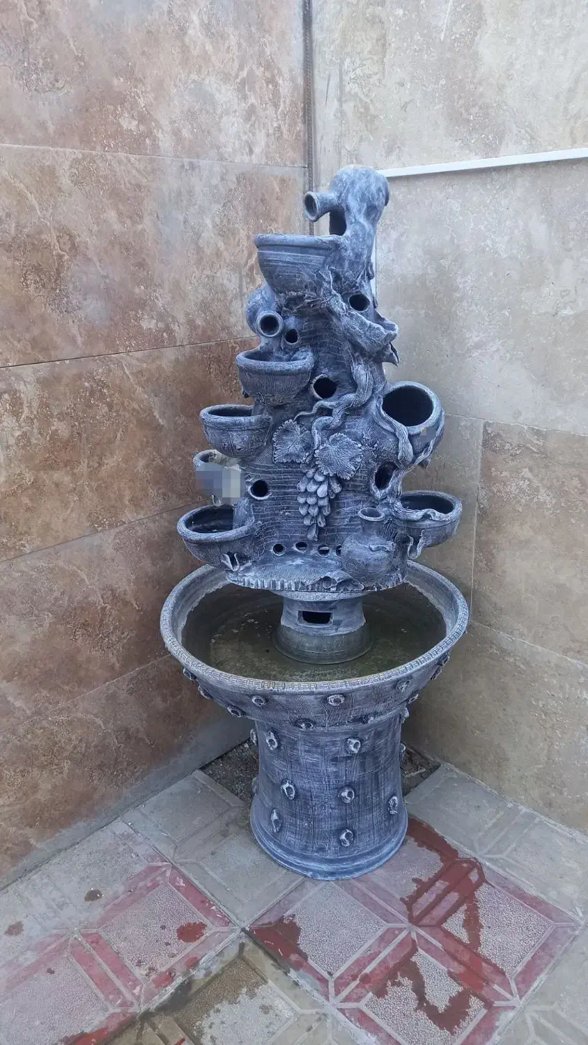 آبنما نقش کوزه وانگور|صنایع دستی و سایر لوازم تزئینی|بیرجند, |دیوار