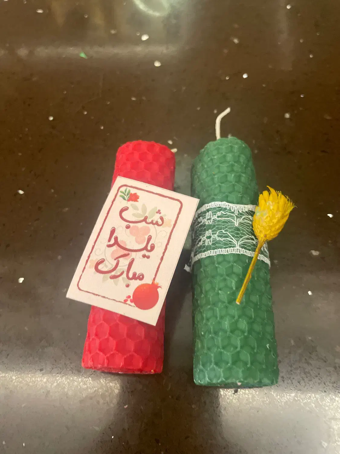 شمع یلدا جفتی ۵۰|صنایع دستی و سایر لوازم تزئینی|رشت, چله خانه|دیوار