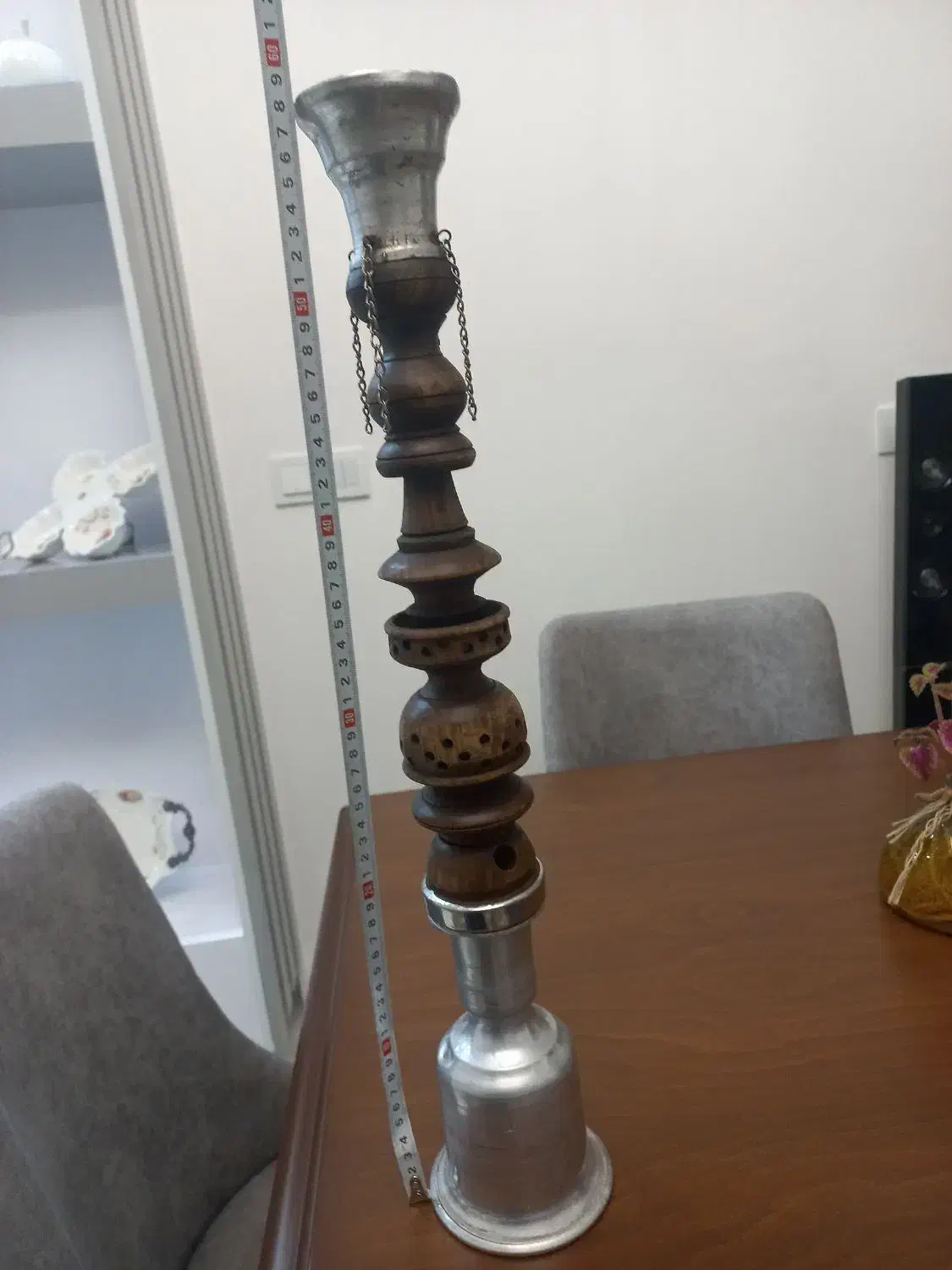 قلیان چوبی خیلی قدیمی|کلکسیون اشیاء عتیقه|مراغه, |دیوار