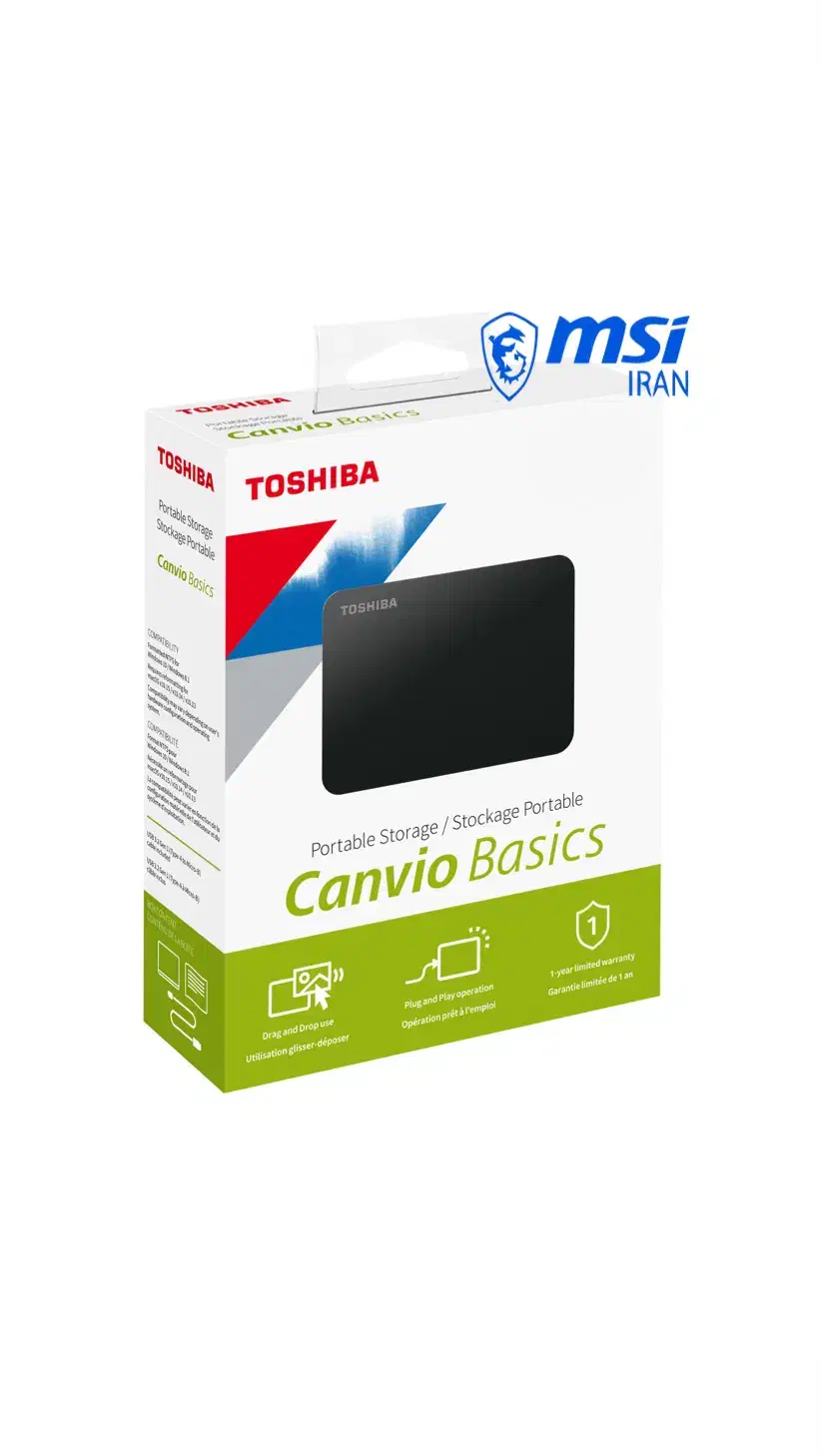 هارد اکسترنال توشیبامدل Canvio Basicsظرفیت2ترابایت|قطعات و لوازم جانبی رایانه|نسیم‌شهر, |دیوار