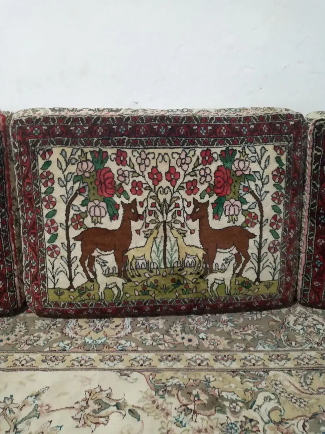 ۶ عدد پشتی دستبافت|پشتی|کرمانشاه, |دیوار