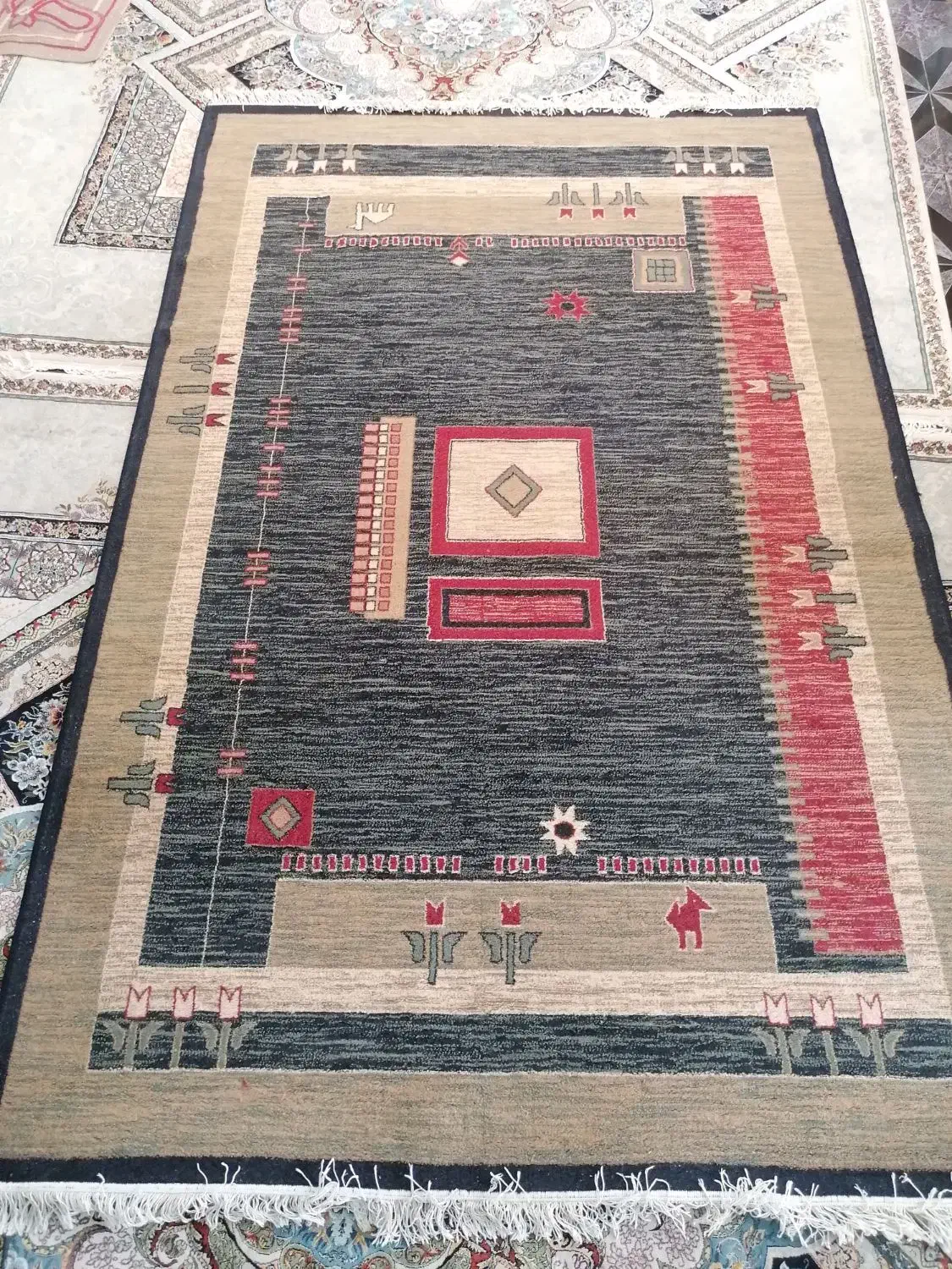 گلیم فرش|گلیم، جاجیم، گبه|شیراز, شیخ روزبهان|دیوار